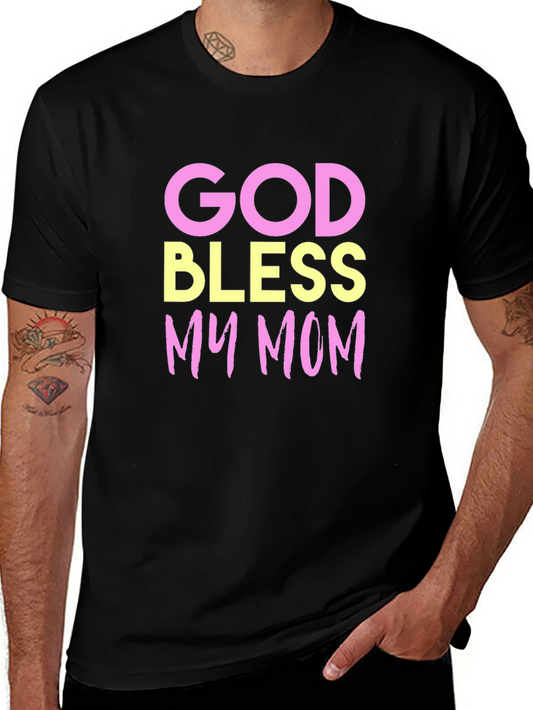 God Bless My Mom T-Shirt - Black