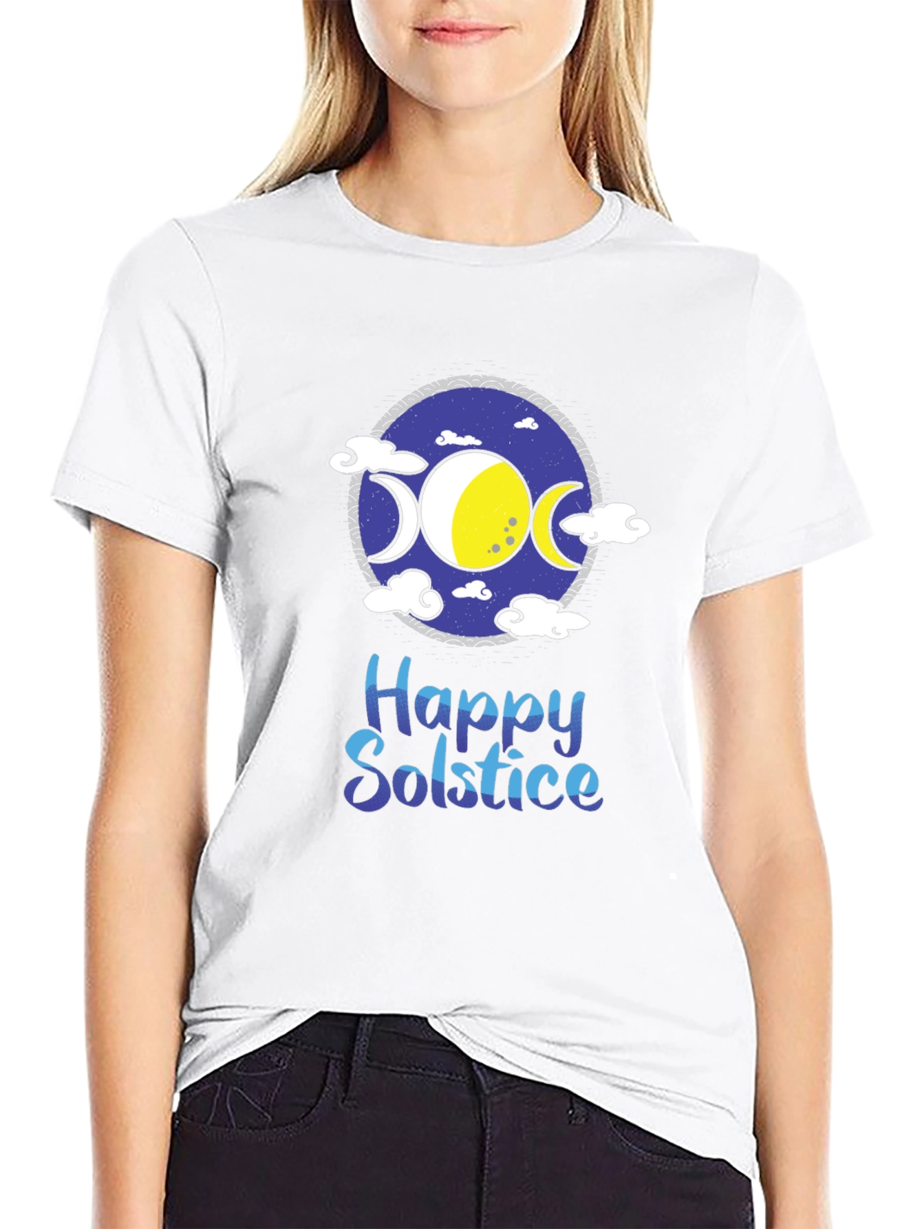 Happy Solstice Graphic T-Shirt - Black