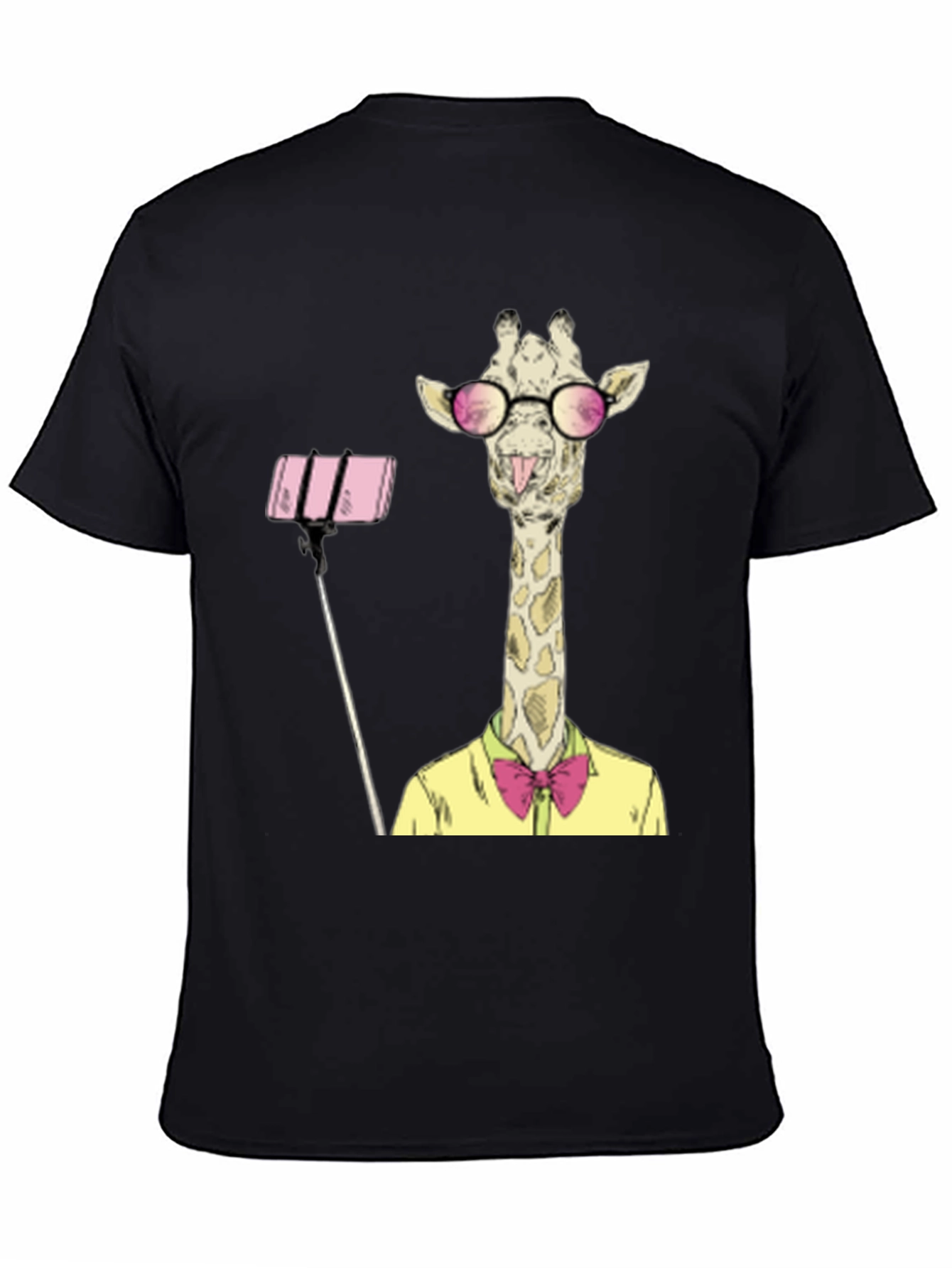 Giraffe Selfie Graphic T-Shirt - Unique Animal Design