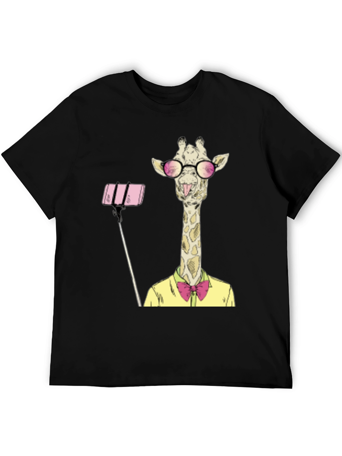 Giraffe Selfie Graphic T-Shirt - Unique Animal Design