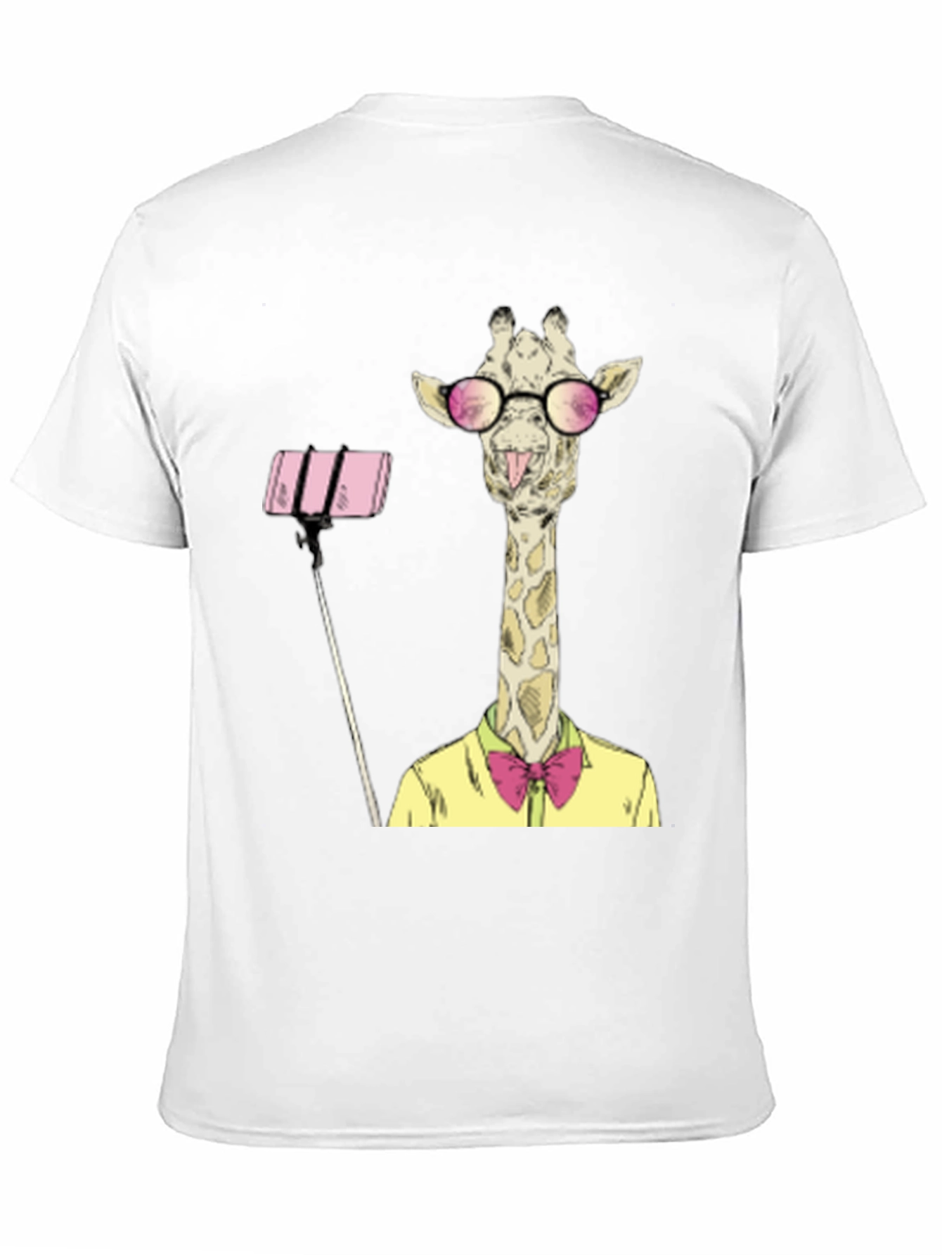 Giraffe Selfie Graphic T-Shirt - Unique Animal Design
