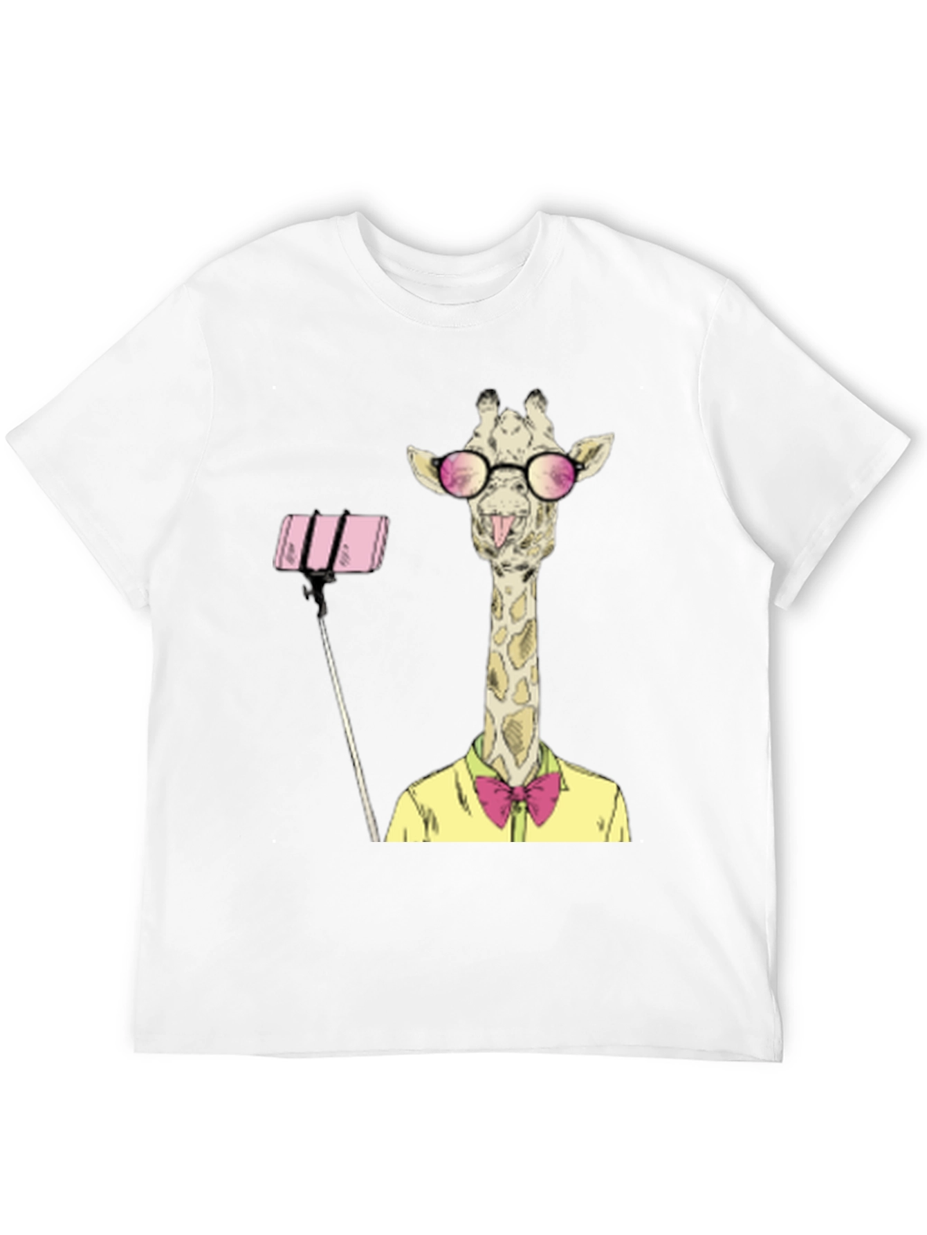 Giraffe Selfie Graphic T-Shirt - Unique Animal Design