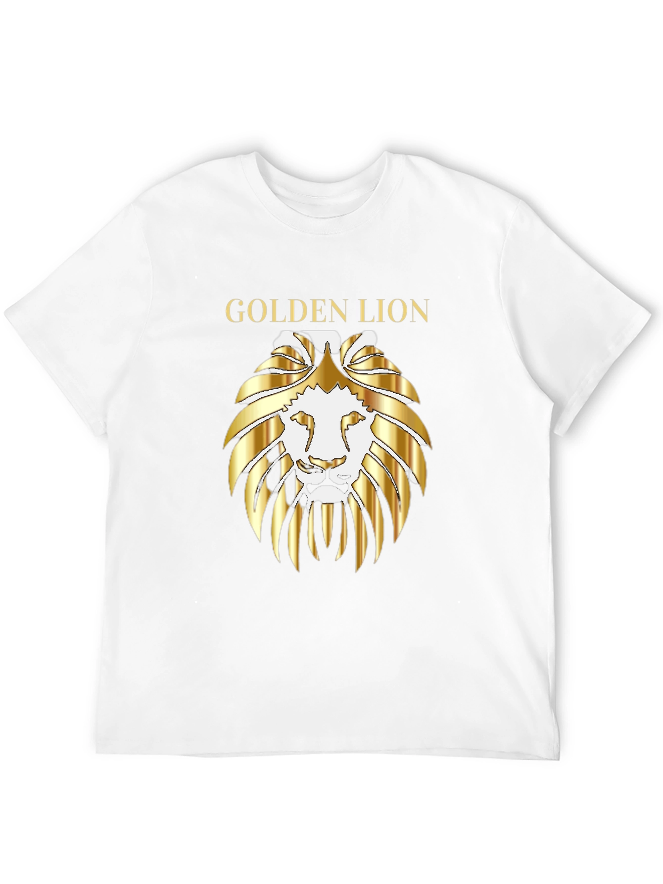 Golden Lion Graphic Tee - Premium Black T-Shirt