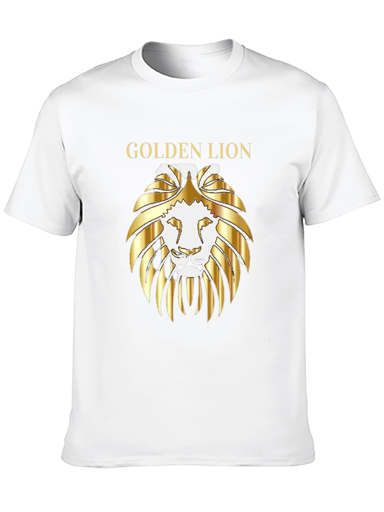 Golden Lion Graphic Tee - Premium Black T-Shirt