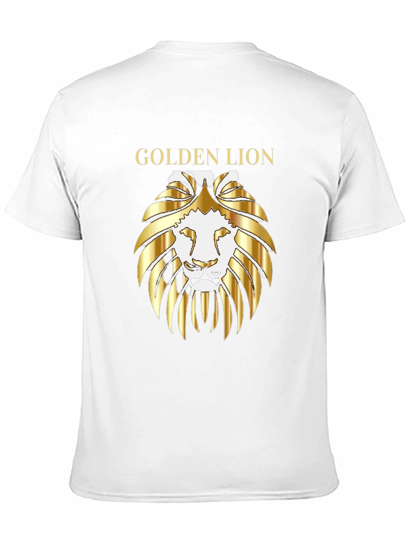 Golden Lion Graphic Tee - Premium Black T-Shirt