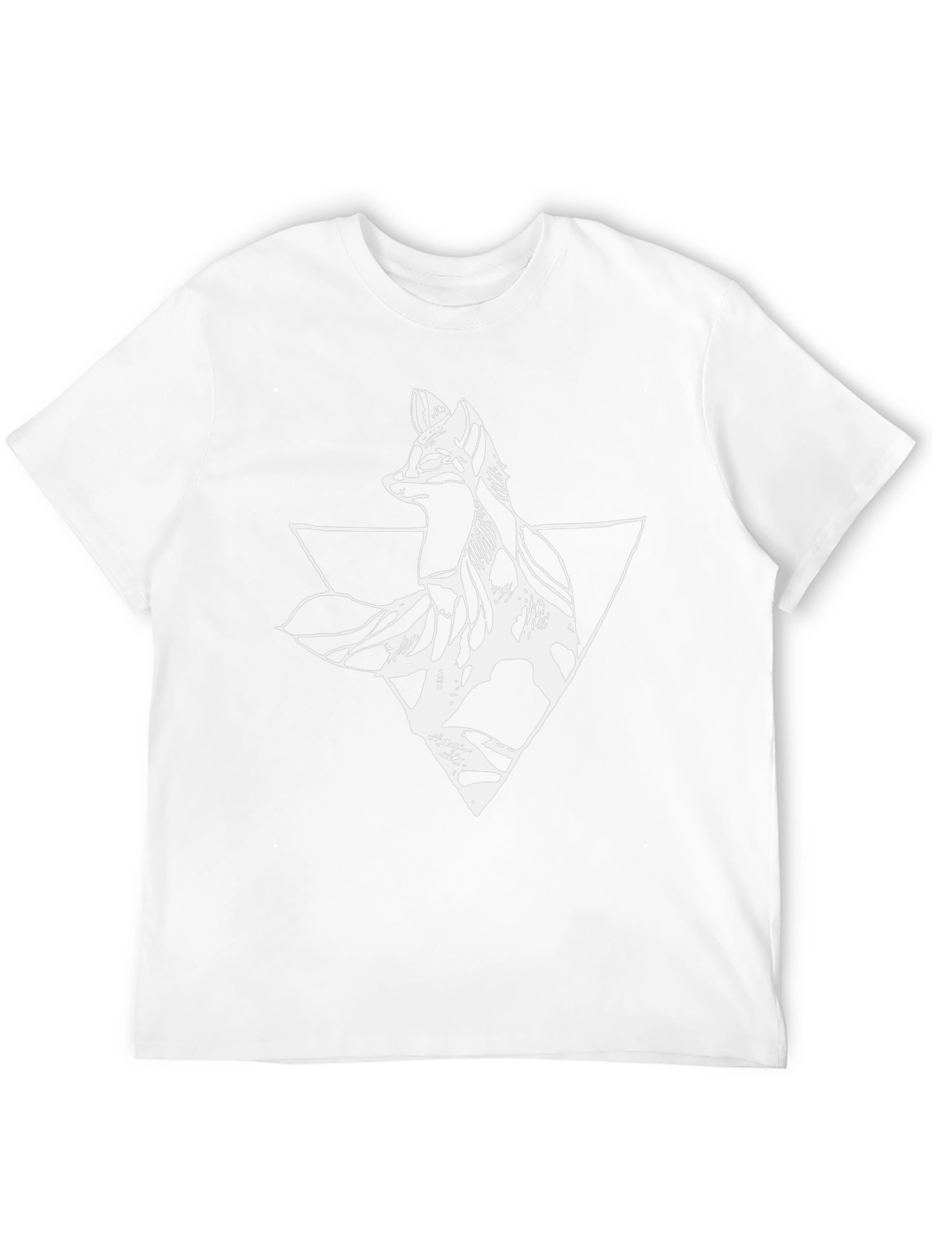 Geometric Fox Graphic Tee - Mens Black T-Shirt