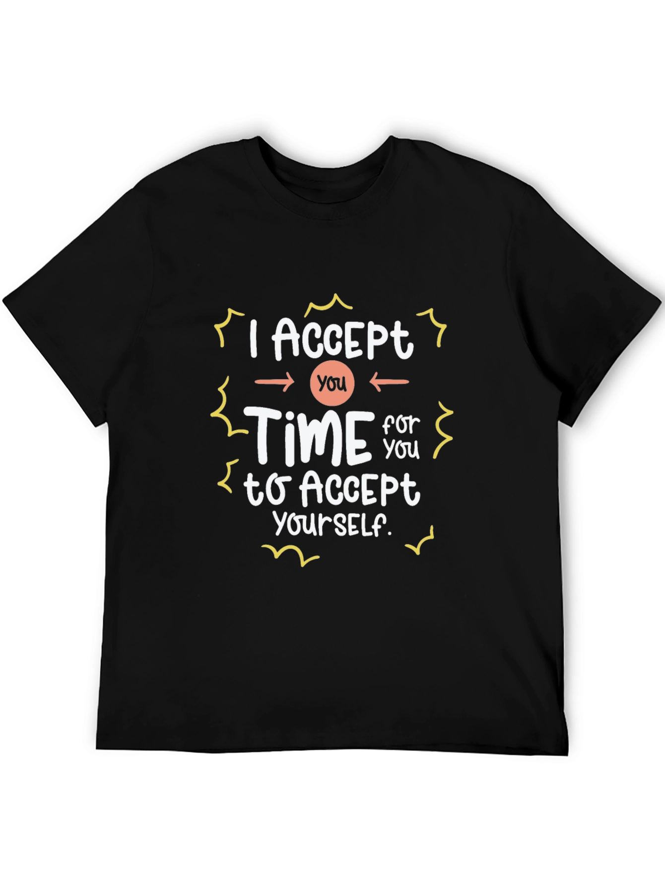 Accept Yourself Graphic Tee - Black