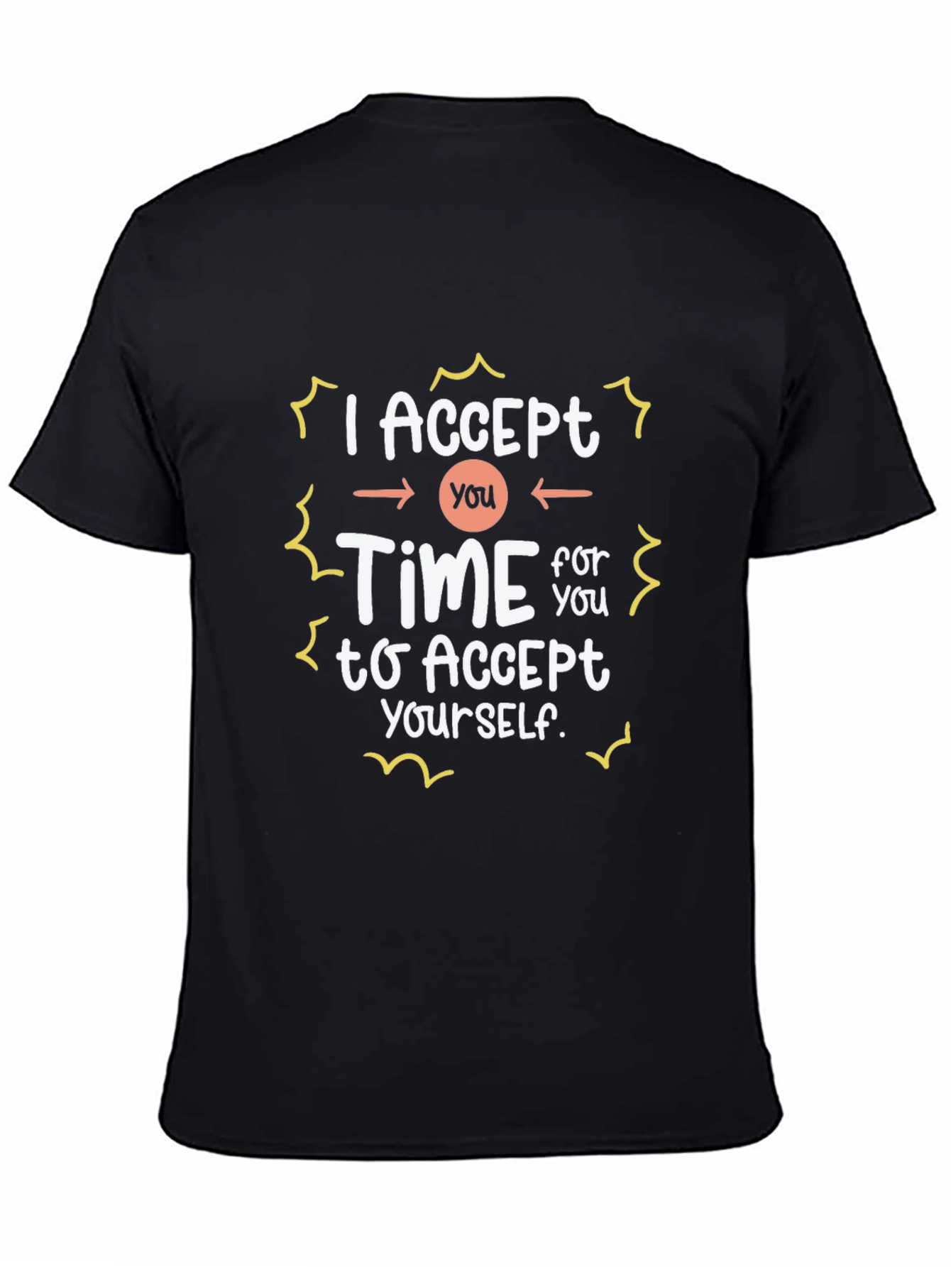 Accept Yourself Graphic Tee - Black