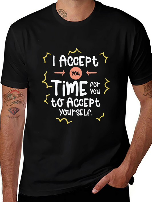 Accept Yourself Graphic Tee - Black