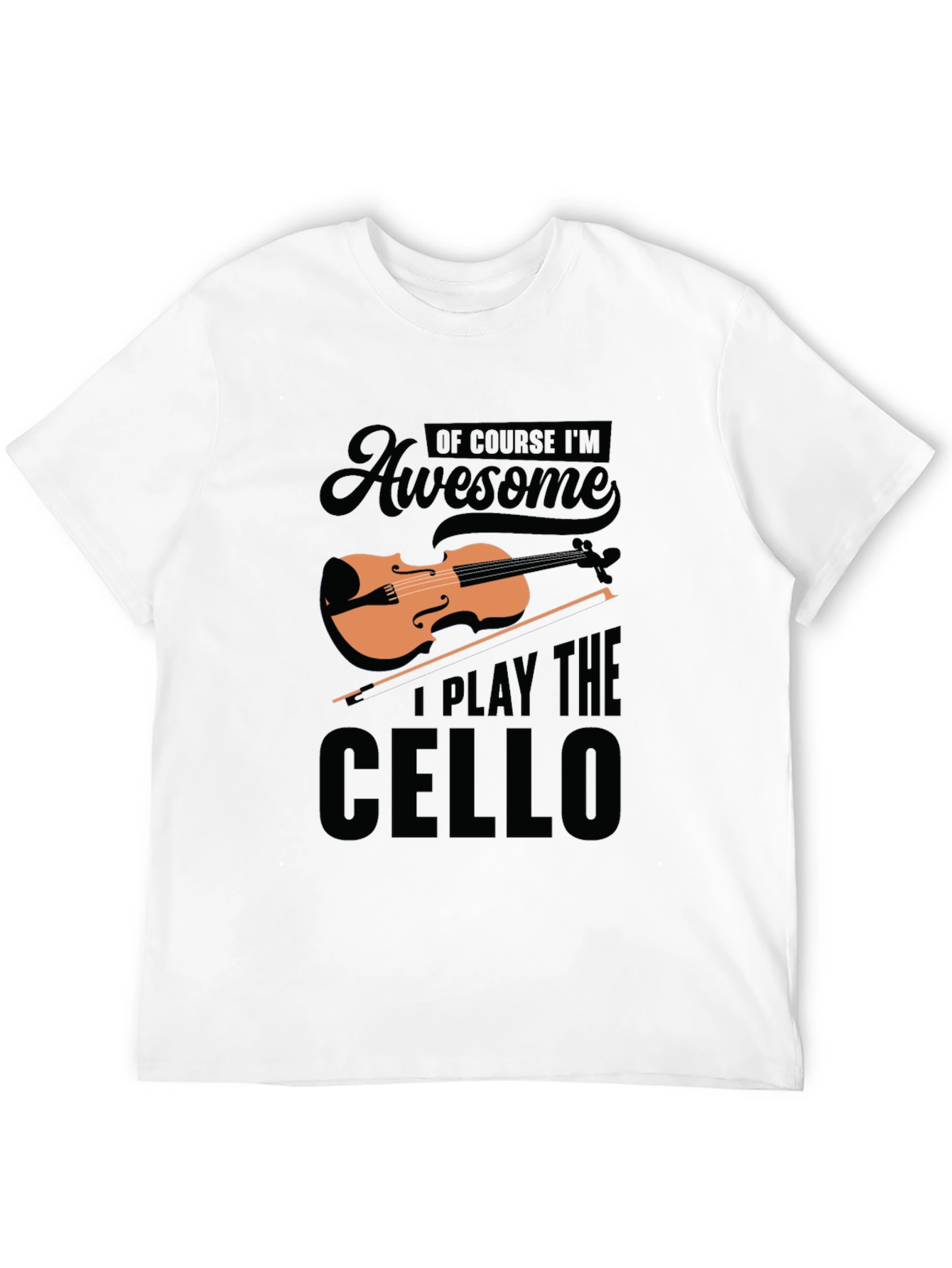 Awesome Cello Player Black T-Shirt