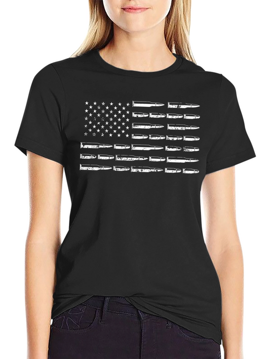 American Flag Bullet Design Graphic Tee