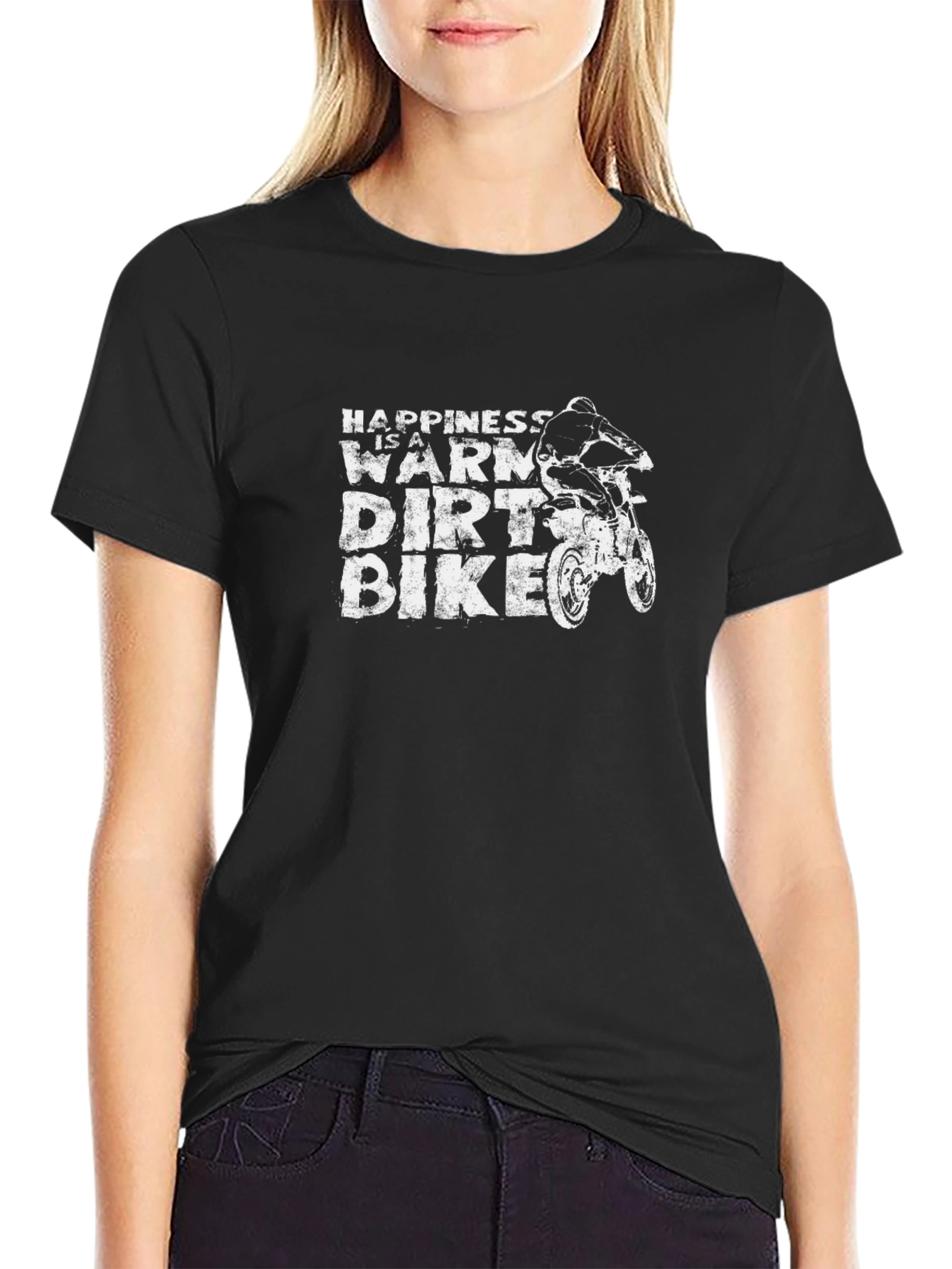 Happiness Is a Warm Dirt Bike Graphic T-Shirt