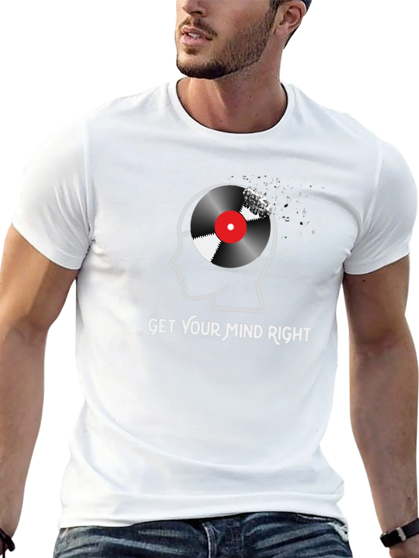 Get Your Mind Right Graphic Tee - Black Cotton