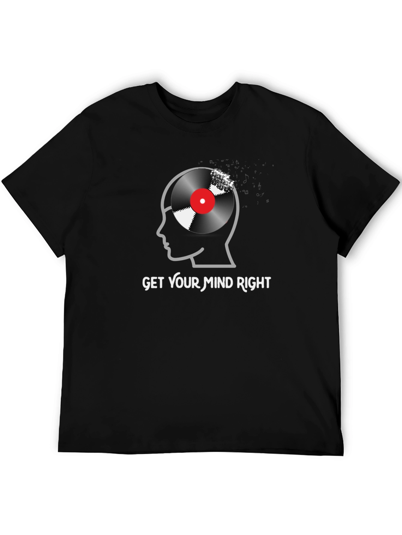 Get Your Mind Right Graphic Tee - Black Cotton