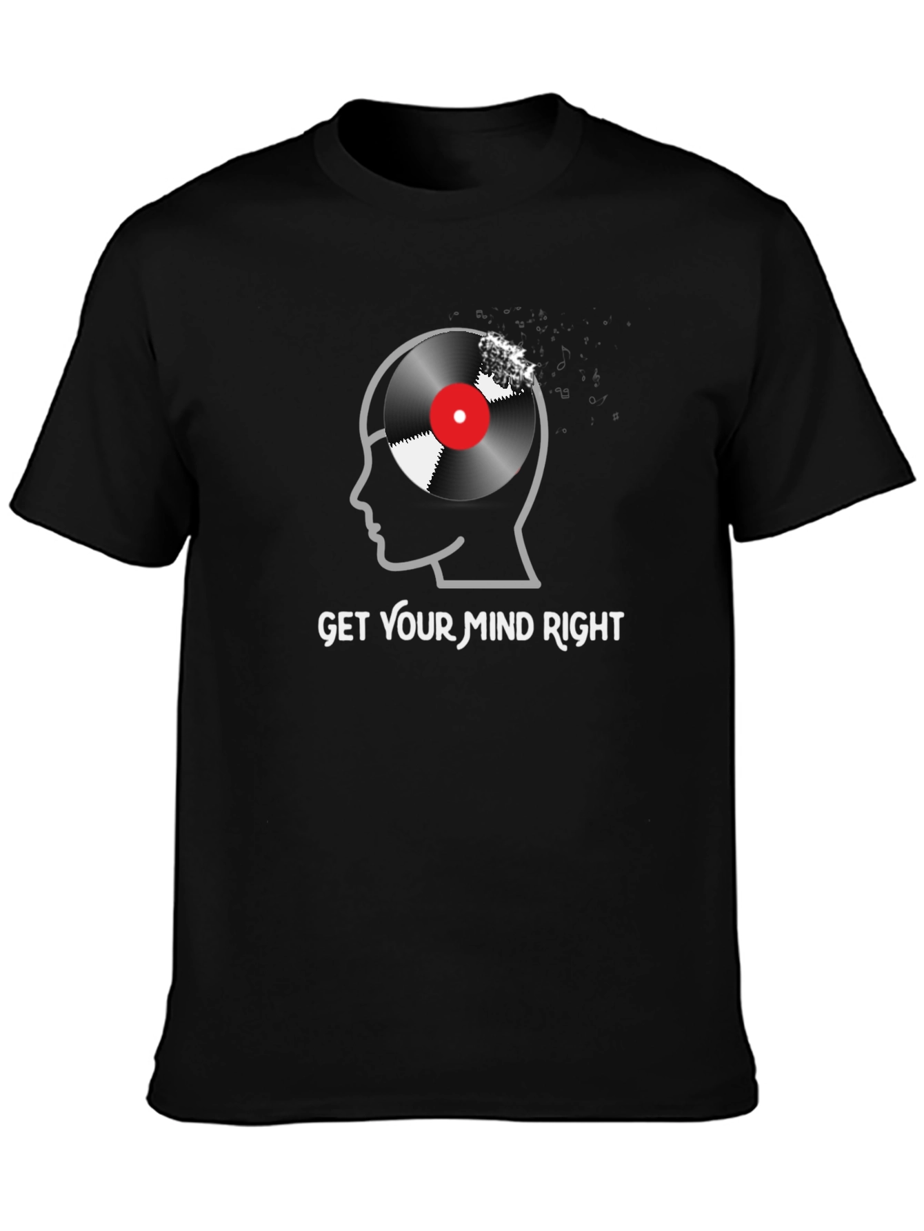 Get Your Mind Right Graphic Tee - Black Cotton