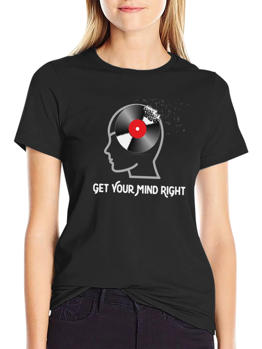 Get Your Mind Right Graphic Tee - Black Cotton