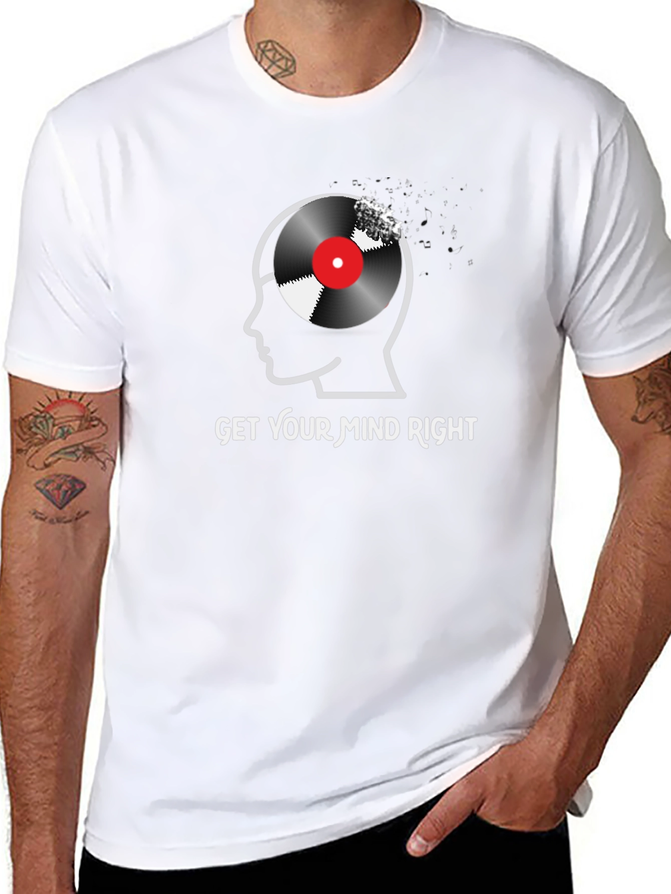 Get Your Mind Right Graphic Tee - Black Cotton