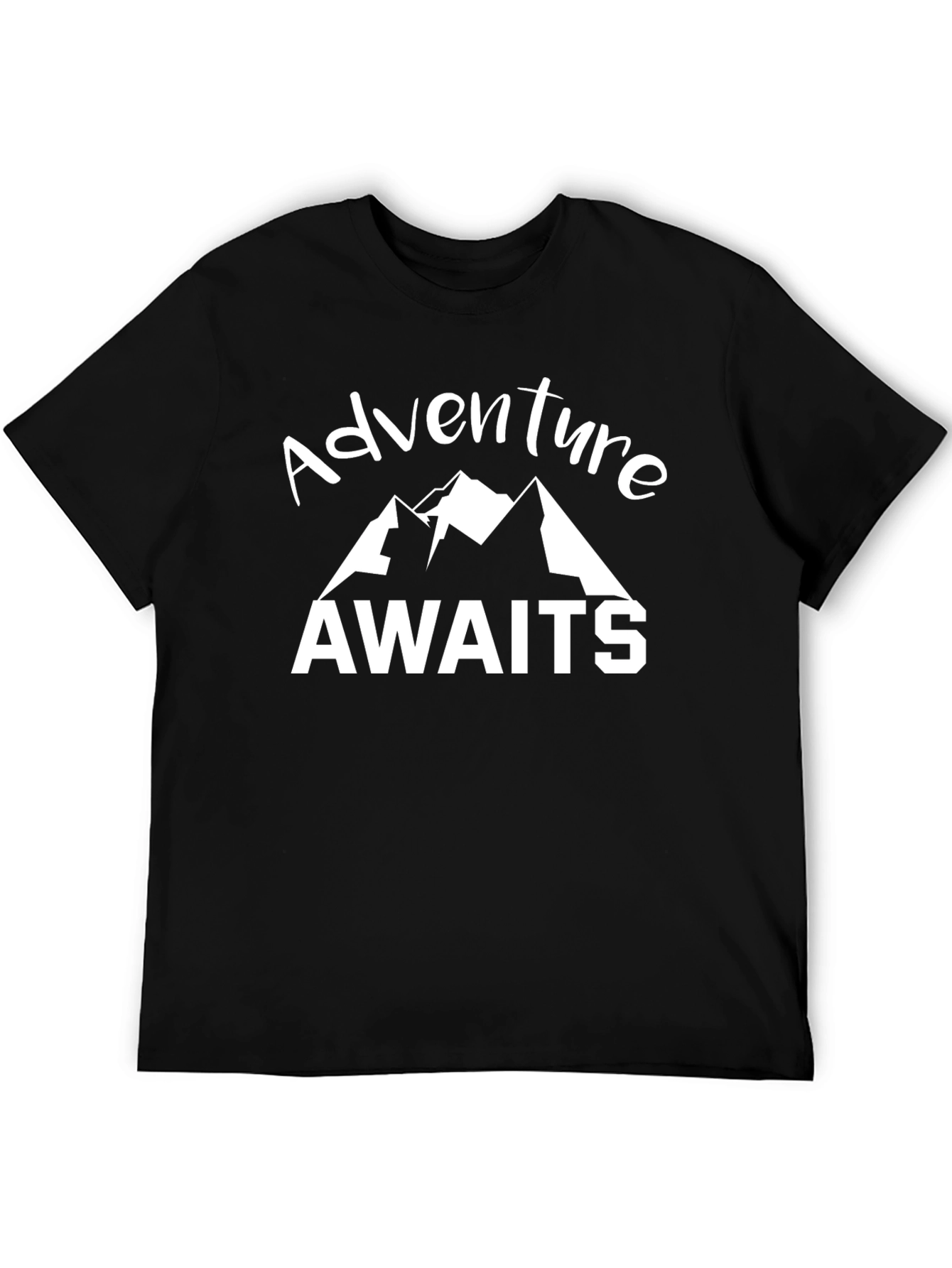 Adventure Awaits Graphic T-Shirt - Black