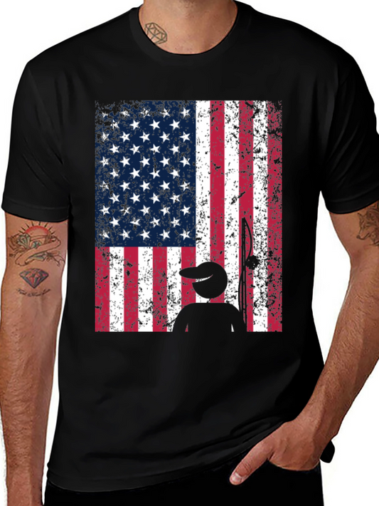 American Flag Fishing T-Shirt