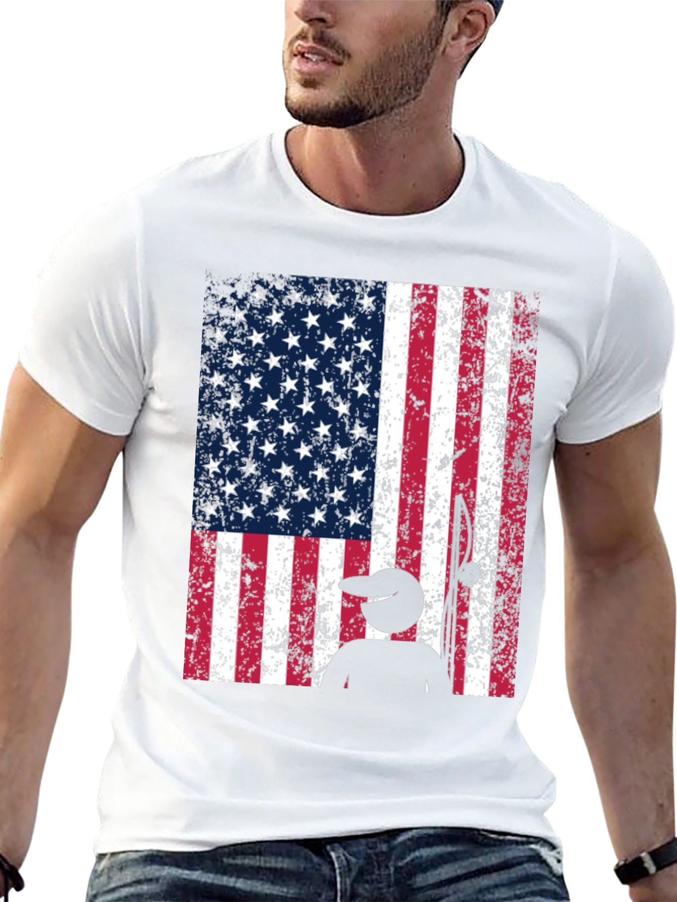 American Flag Fishing T-Shirt