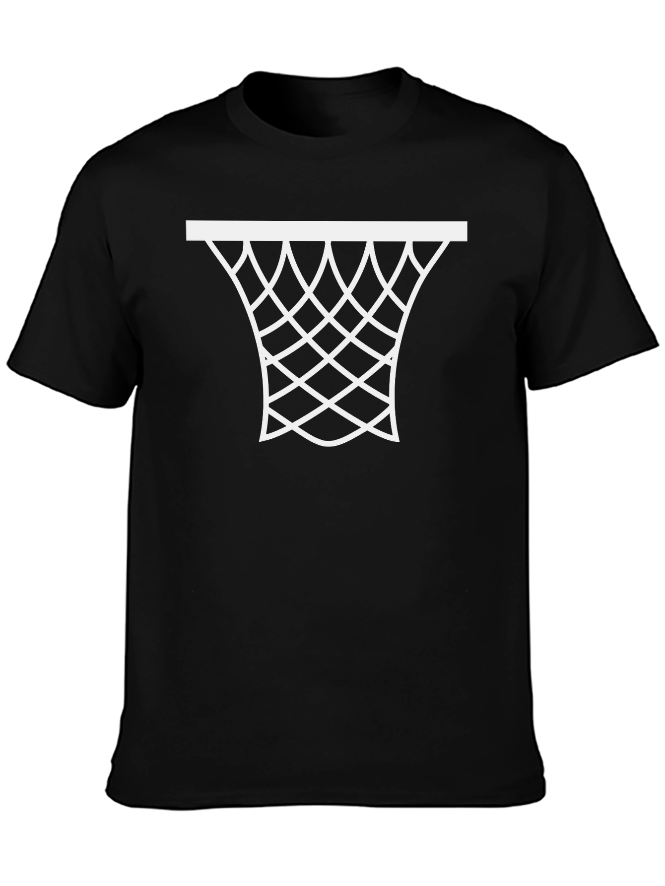 Basketball Hoop Graphic Tee - Stylish Black T-Shirt