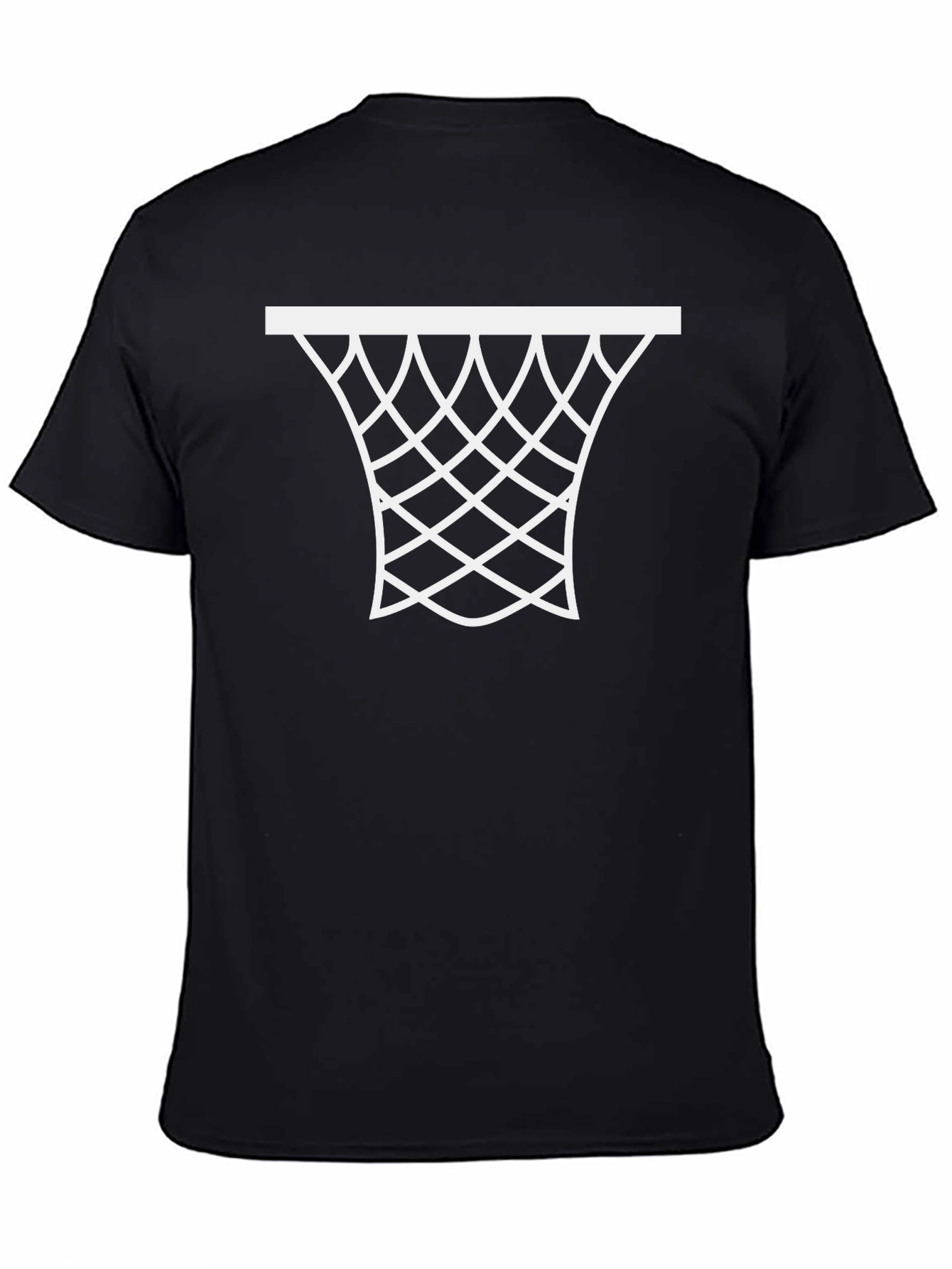 Basketball Hoop Graphic Tee - Stylish Black T-Shirt