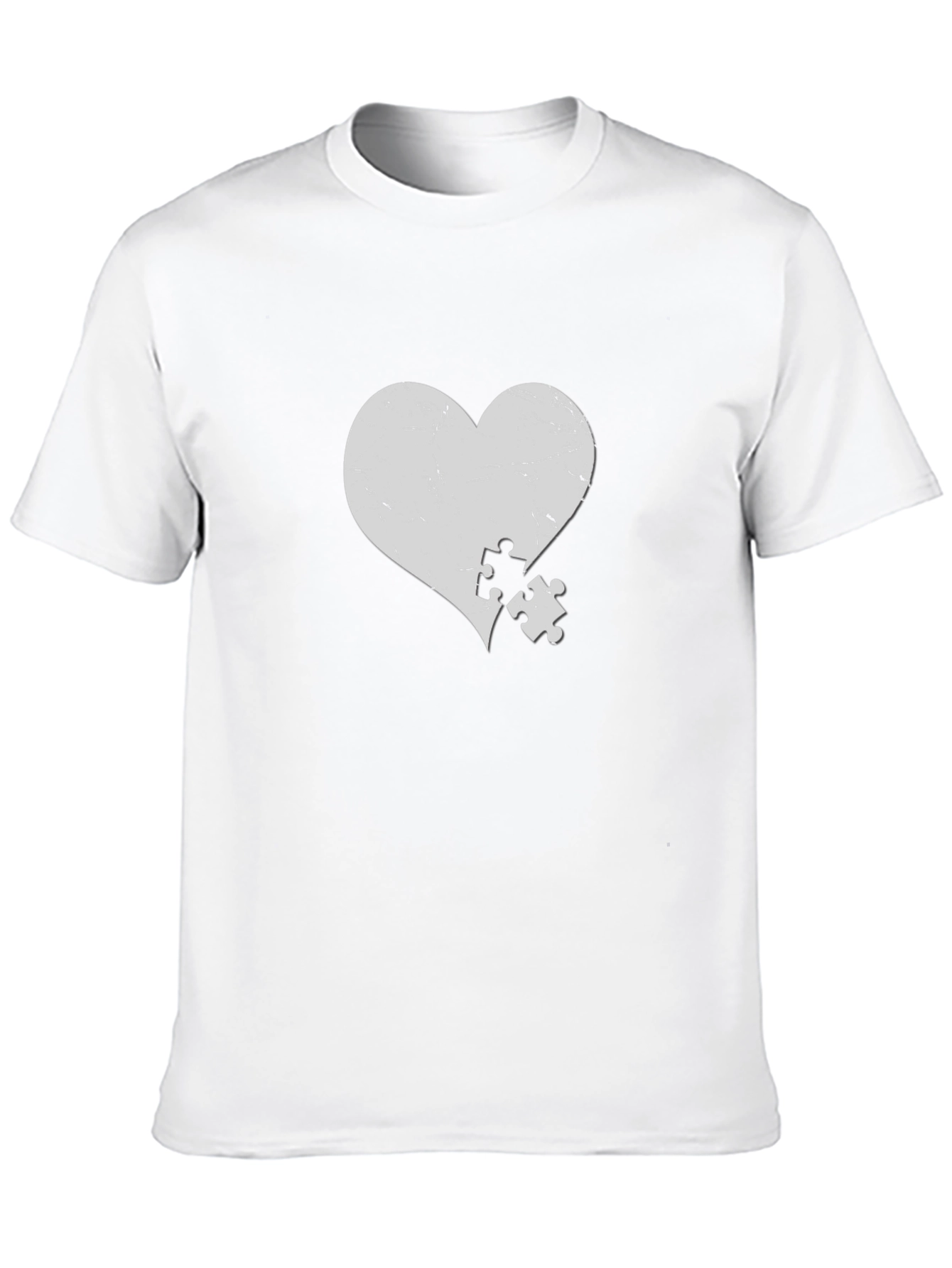 Heart Puzzle Piece T-Shirt - Black