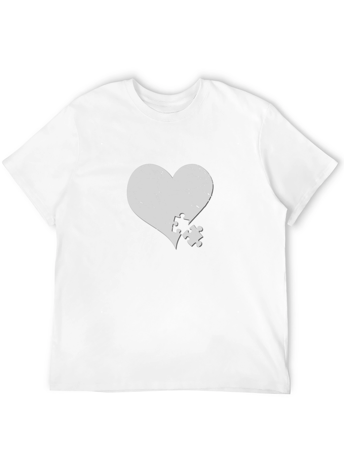 Heart Puzzle Piece T-Shirt - Black
