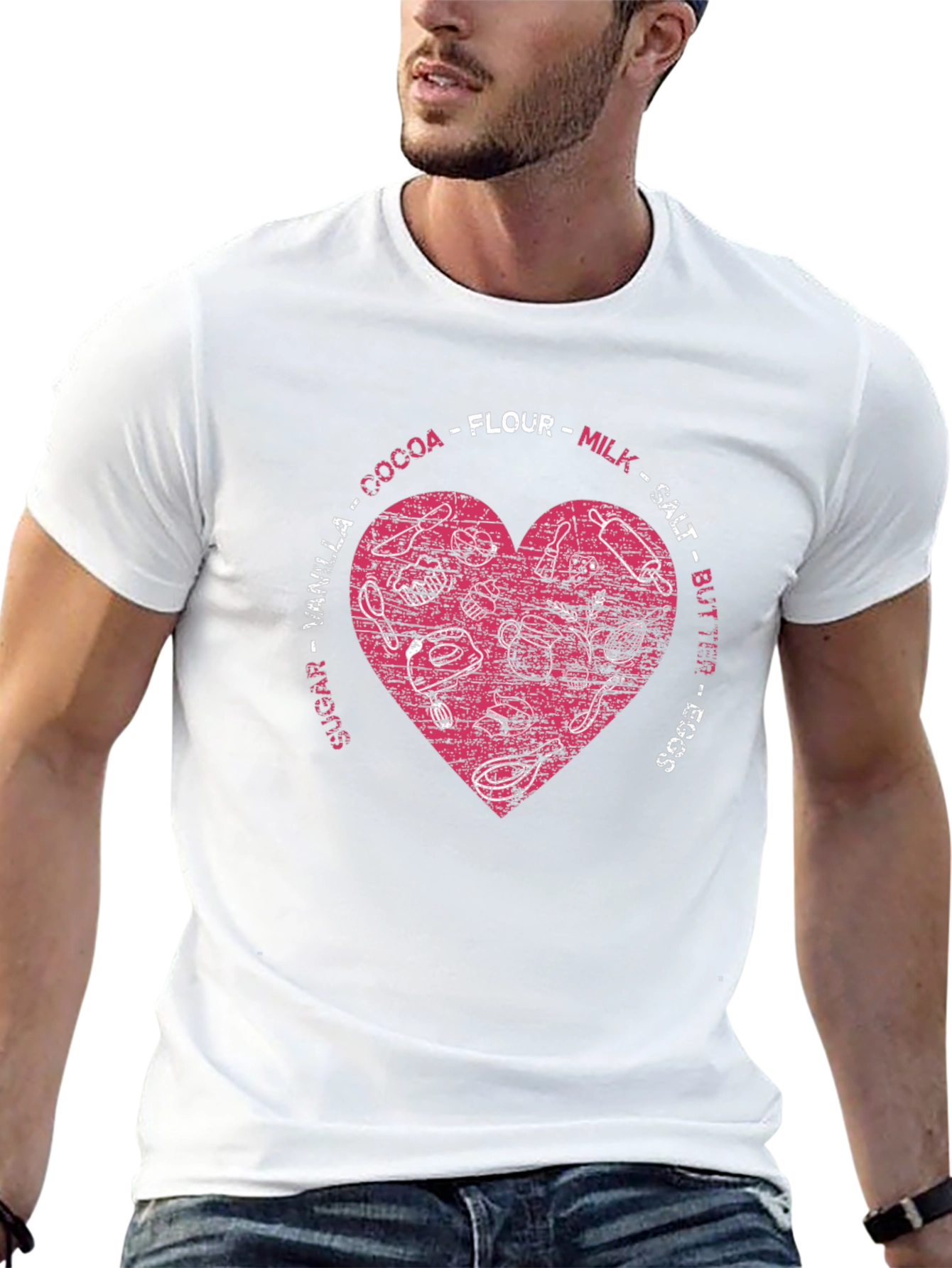 Baking Ingredients Heart T-Shirt - Recipe for Love!