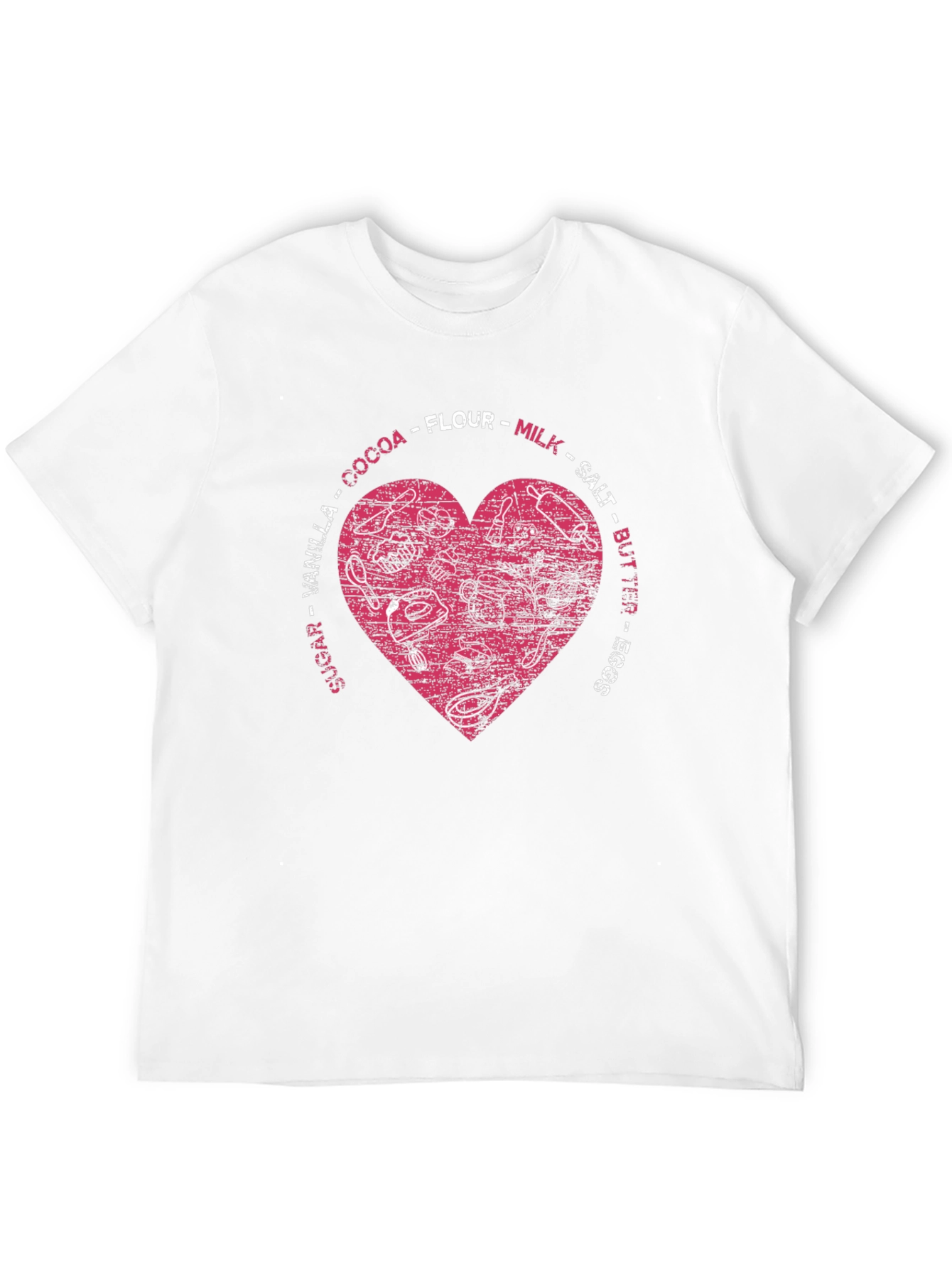 Baking Ingredients Heart T-Shirt - Recipe for Love!