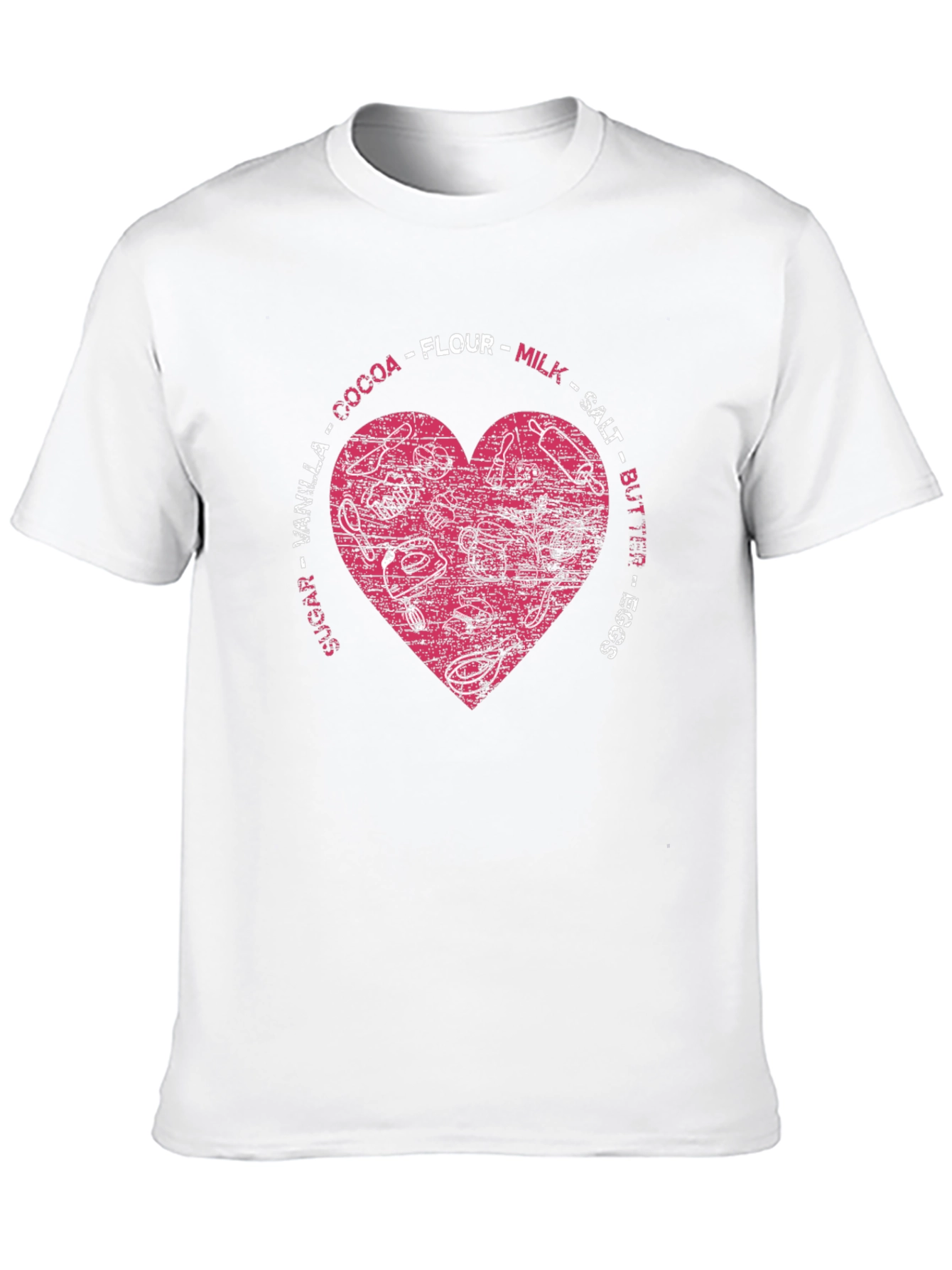 Baking Ingredients Heart T-Shirt - Recipe for Love!