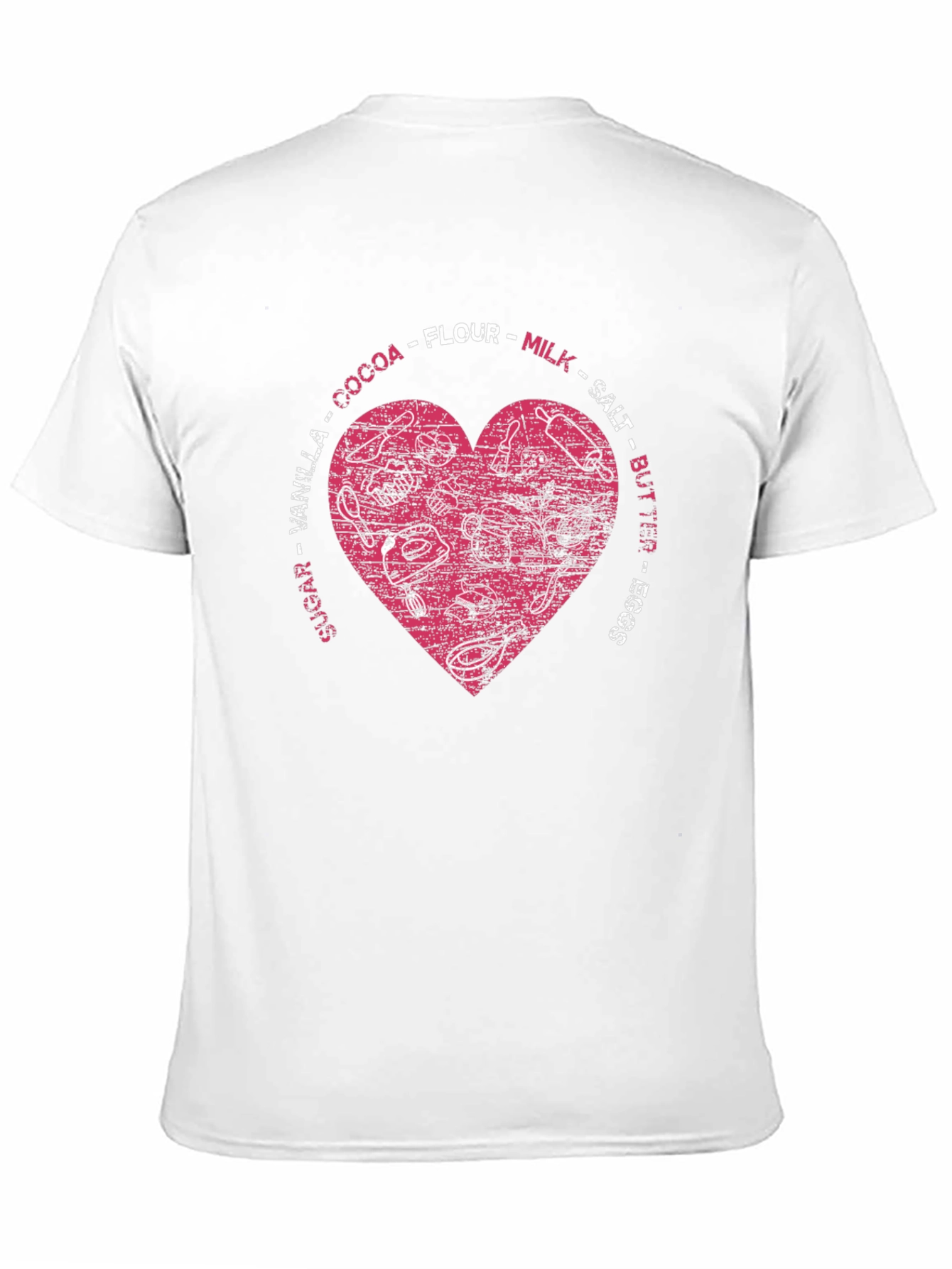 Baking Ingredients Heart T-Shirt - Recipe for Love!