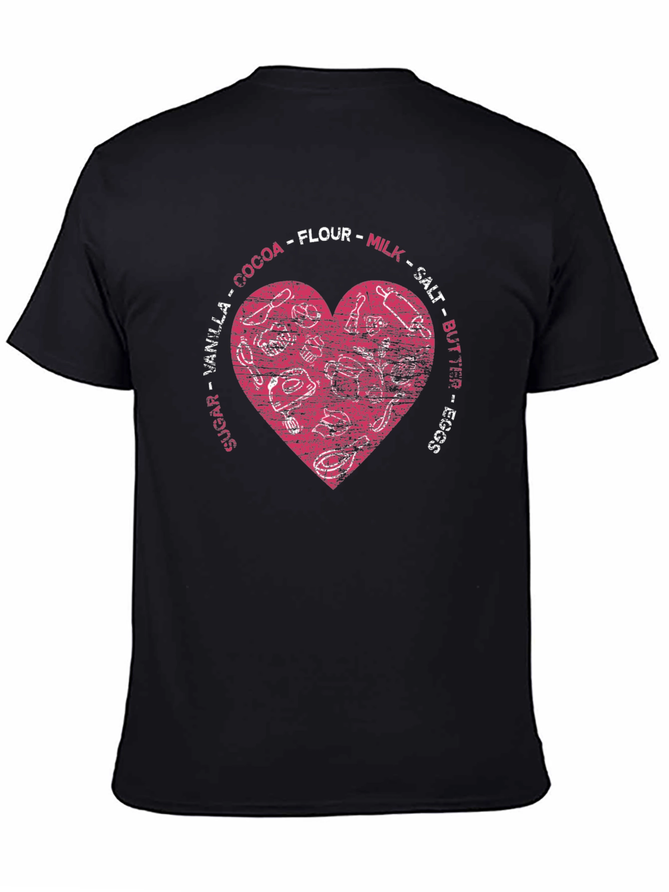 Baking Ingredients Heart T-Shirt - Recipe for Love!