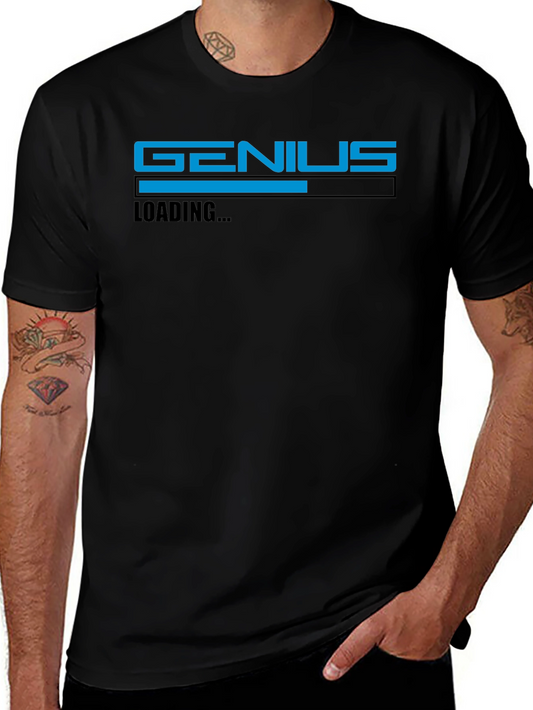 Genius Loading Black Graphic Tee - Mens Short Sleeve