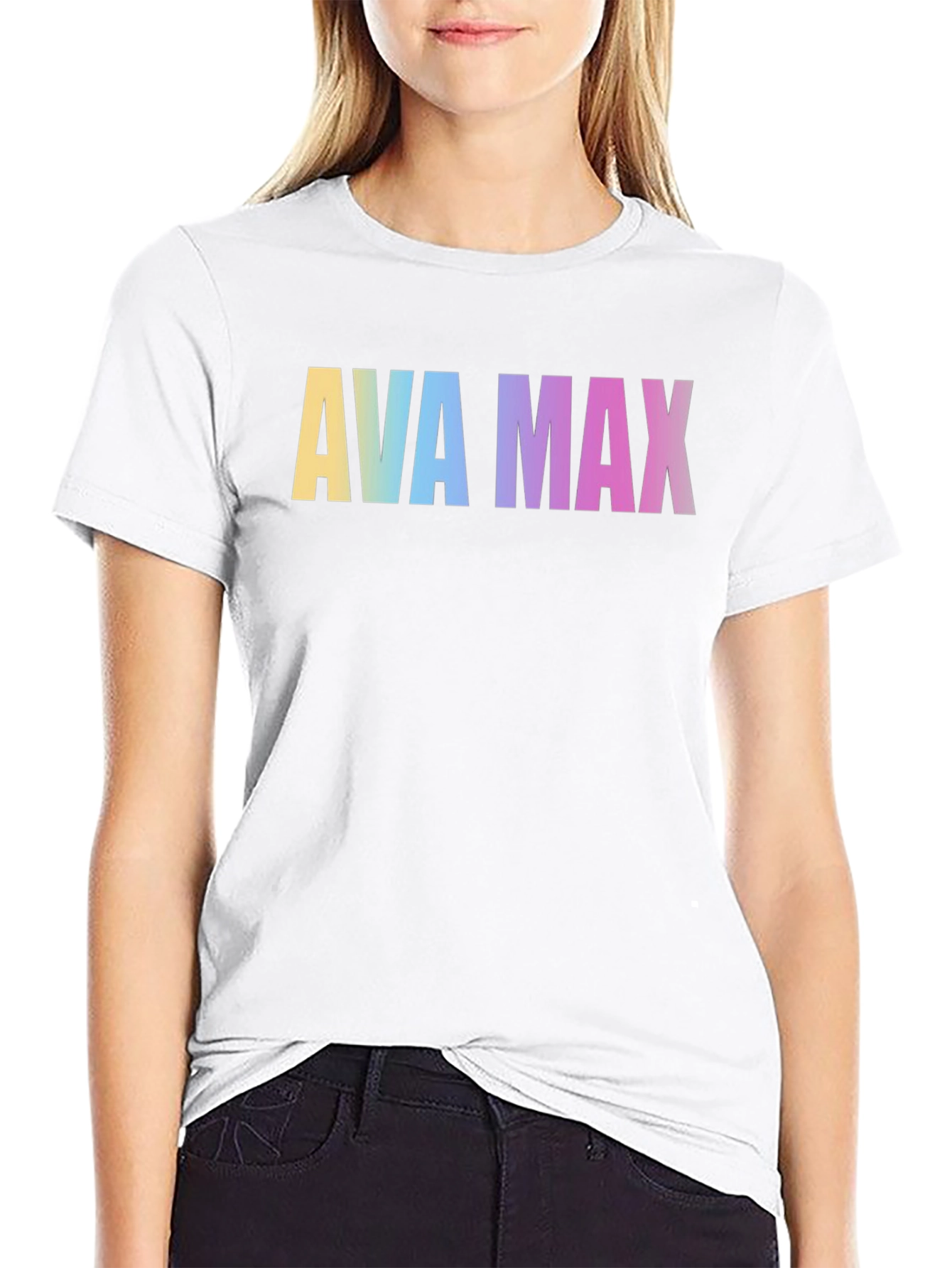 Ava Max Rainbow Gradient Graphic T-Shirt