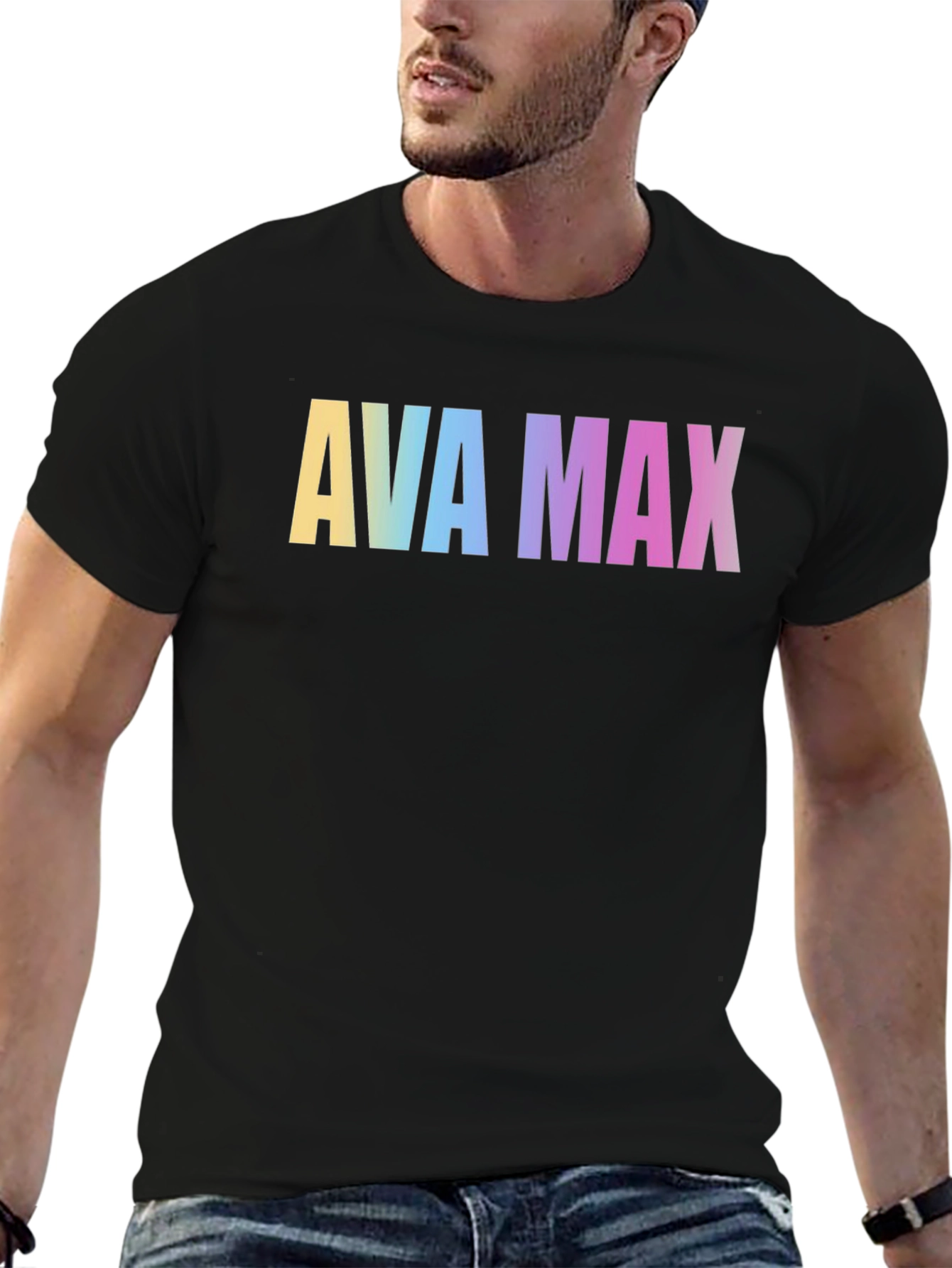 Ava Max Rainbow Gradient Graphic T-Shirt