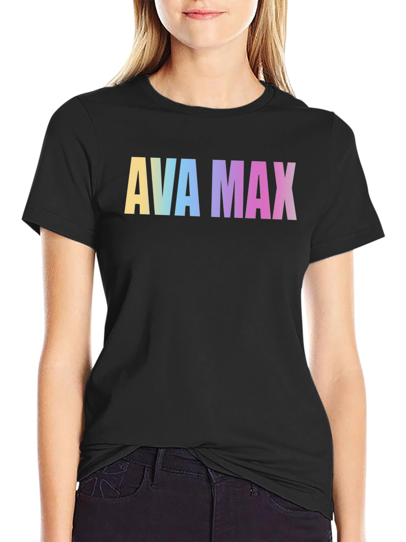 Ava Max Rainbow Gradient Graphic T-Shirt