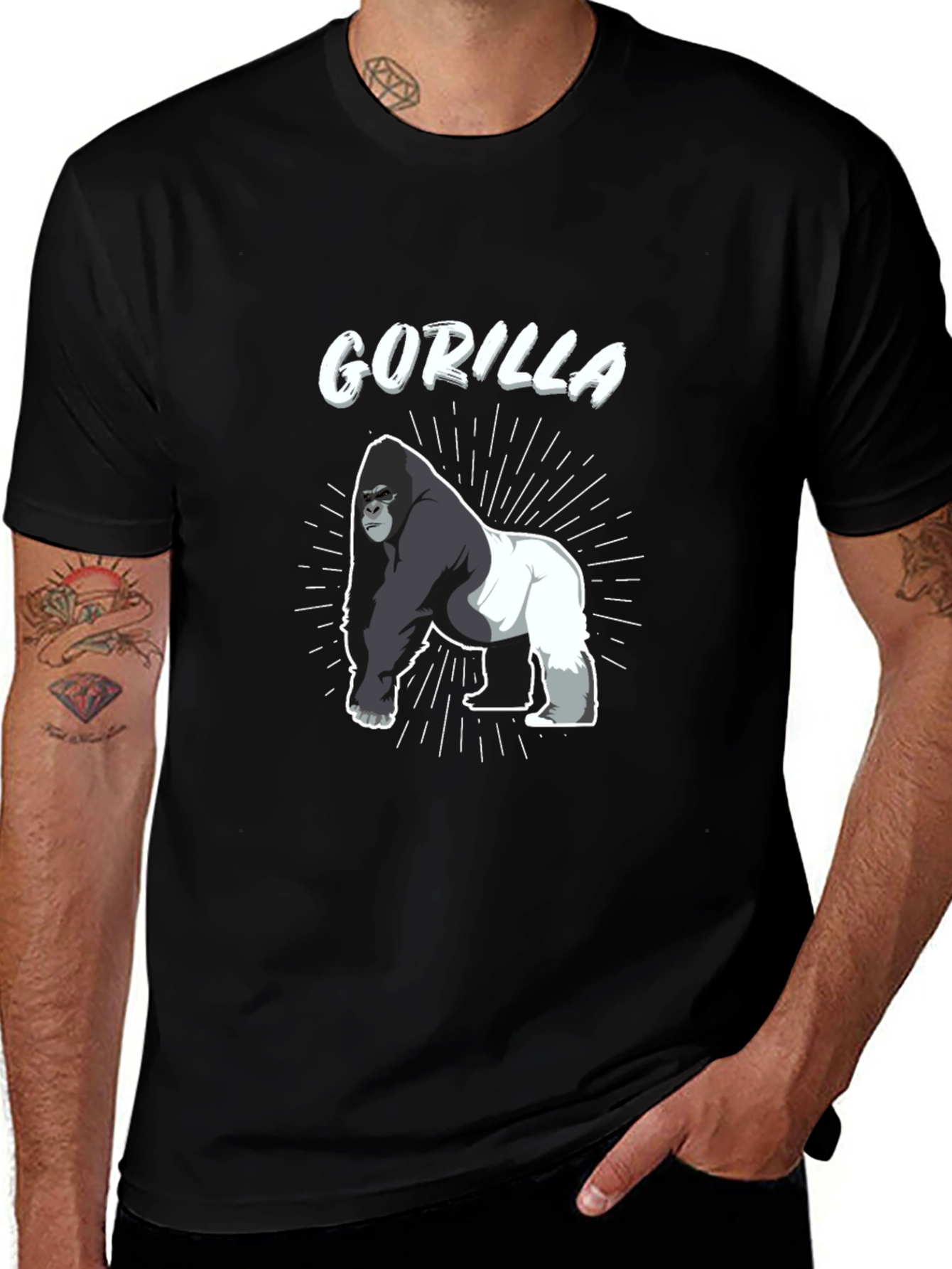 Gorilla Graphic Tee - Mens Black T-Shirt