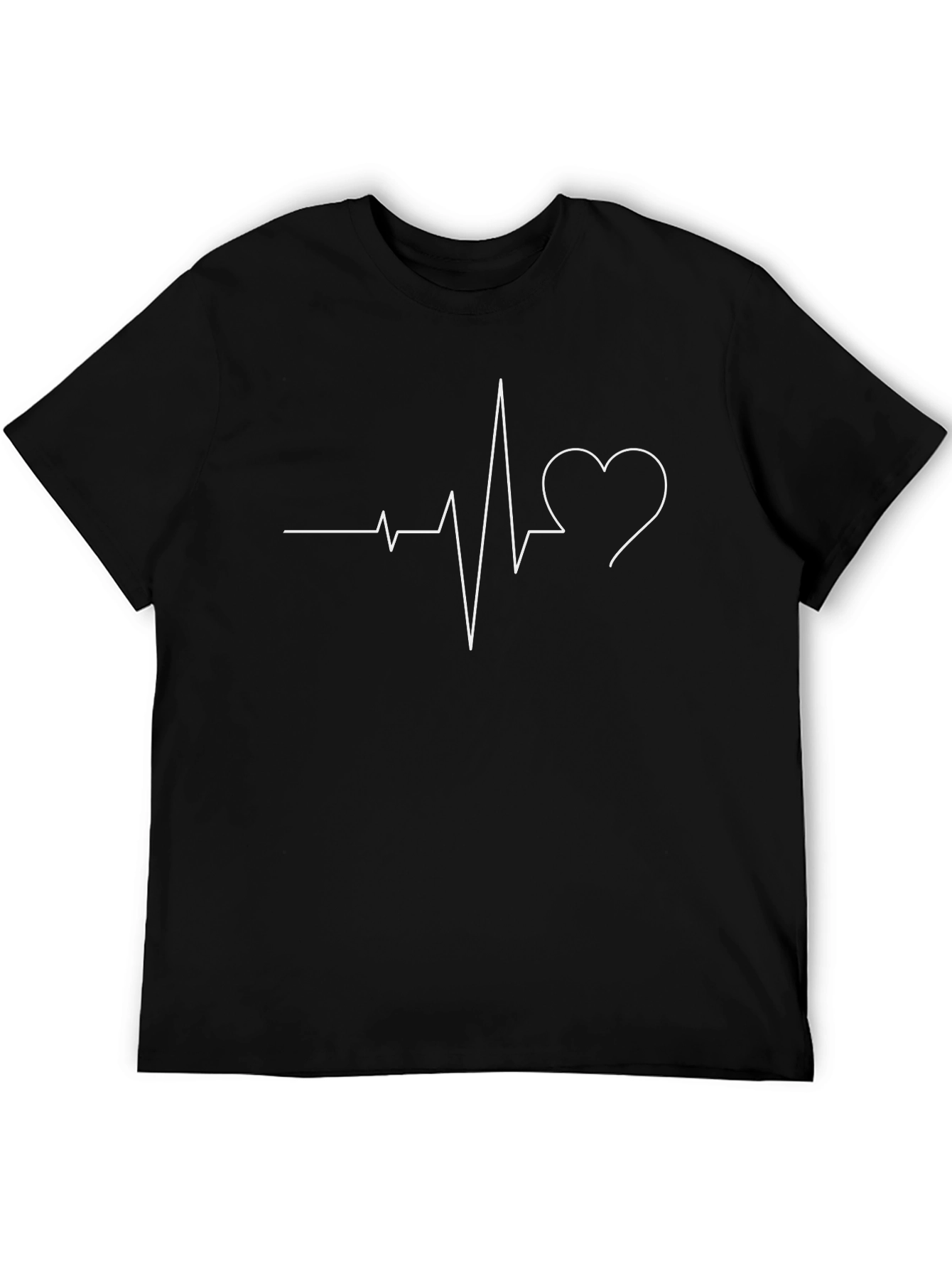 Heartbeat Line Art Tee - Stylish & Comfortable