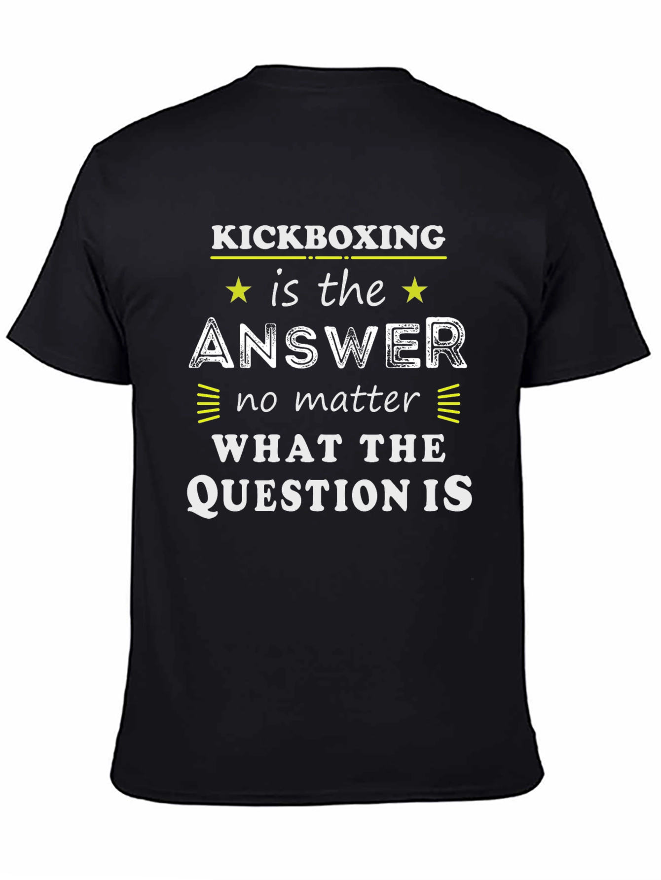 Kickboxing Answer Tee - Black Graphic T-Shirt