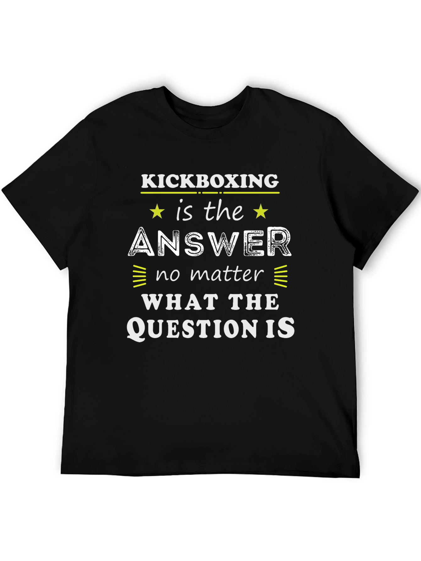 Kickboxing Answer Tee - Black Graphic T-Shirt