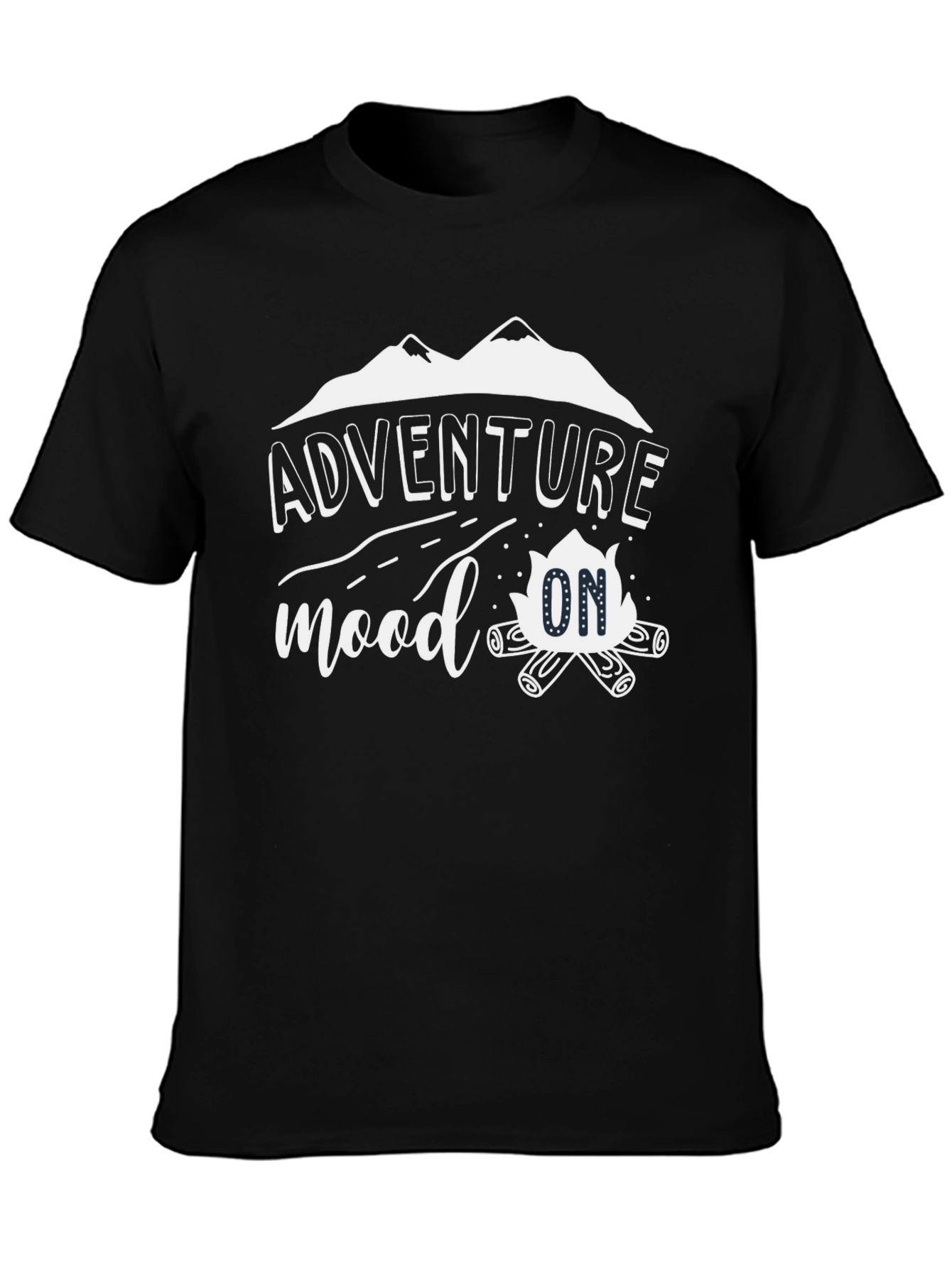 Adventure Mood On Black T-Shirt