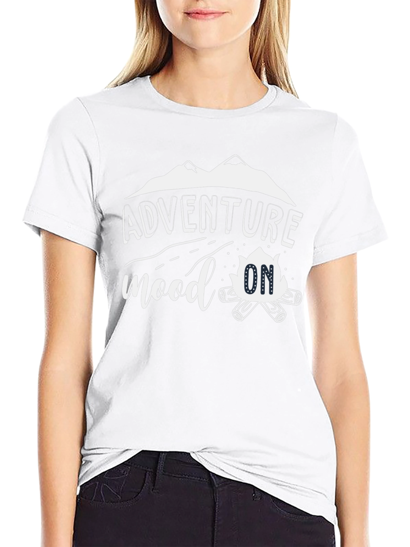 Adventure Mood On Black T-Shirt