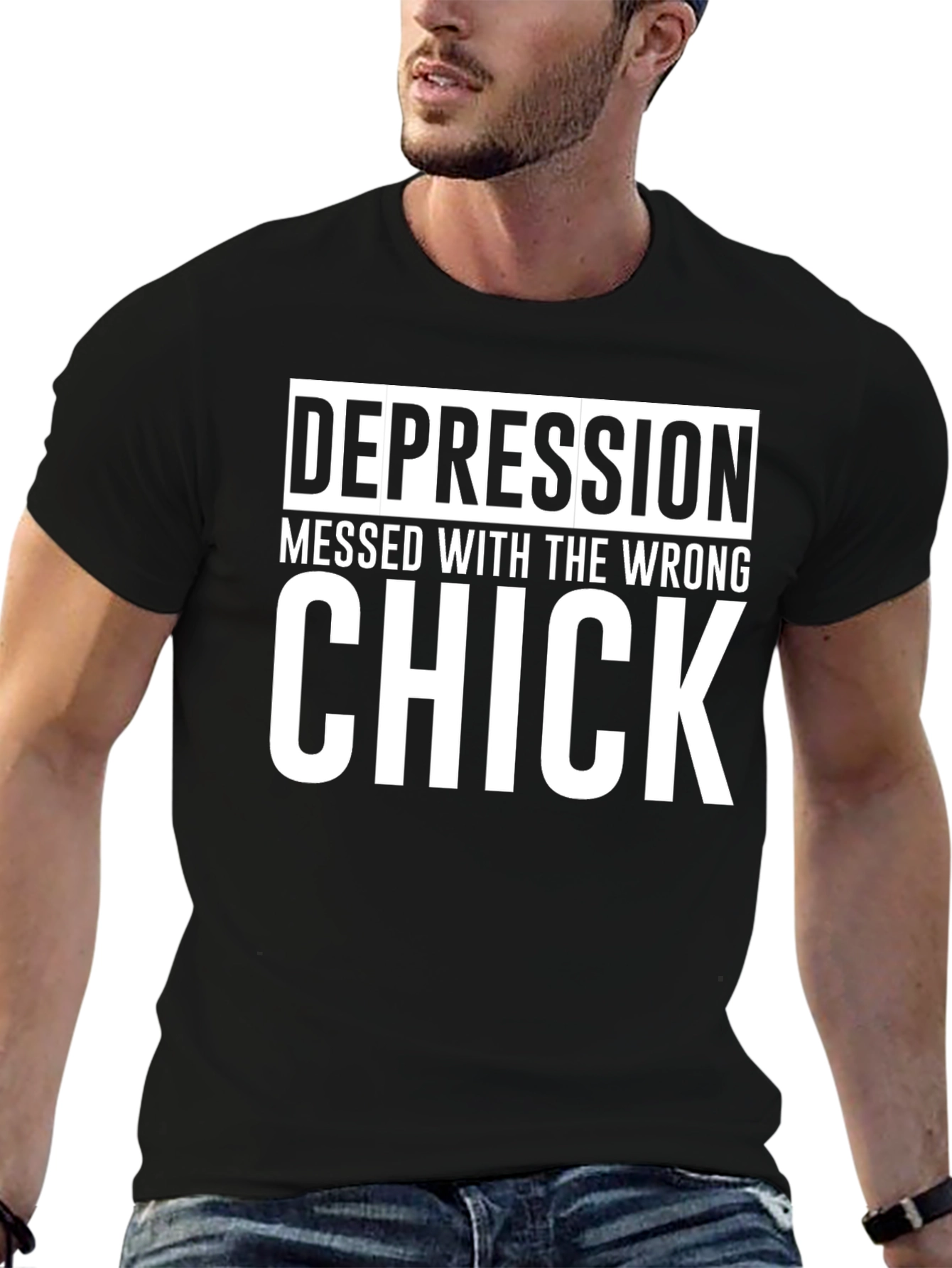 Depression Messed with Wrong Chick T-Shirt