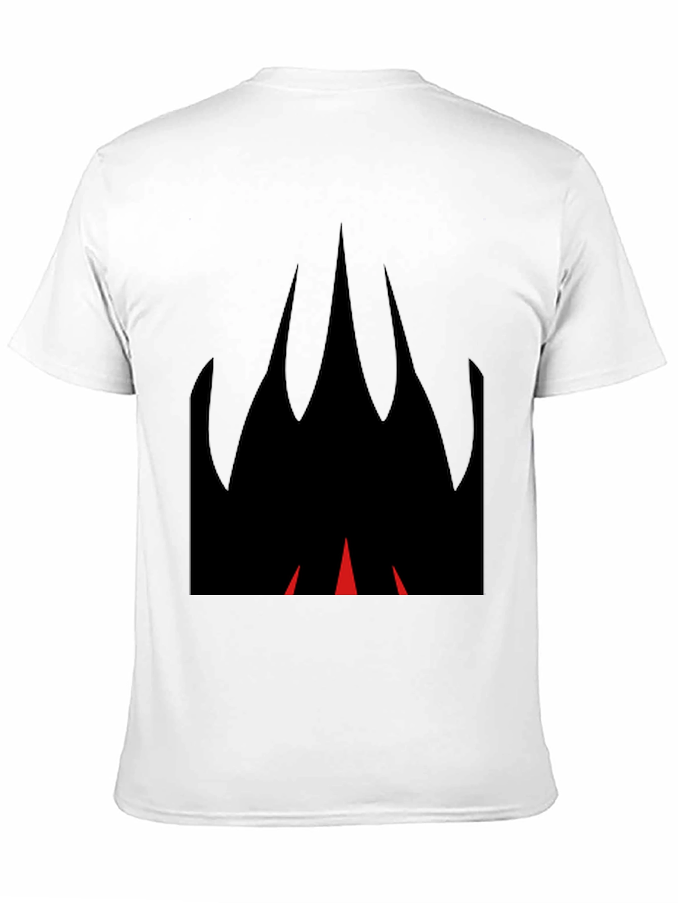 Graphic Black T-Shirt with Flame Design