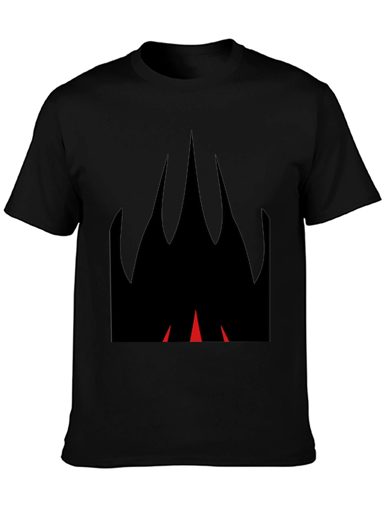 Graphic Black T-Shirt with Flame Design