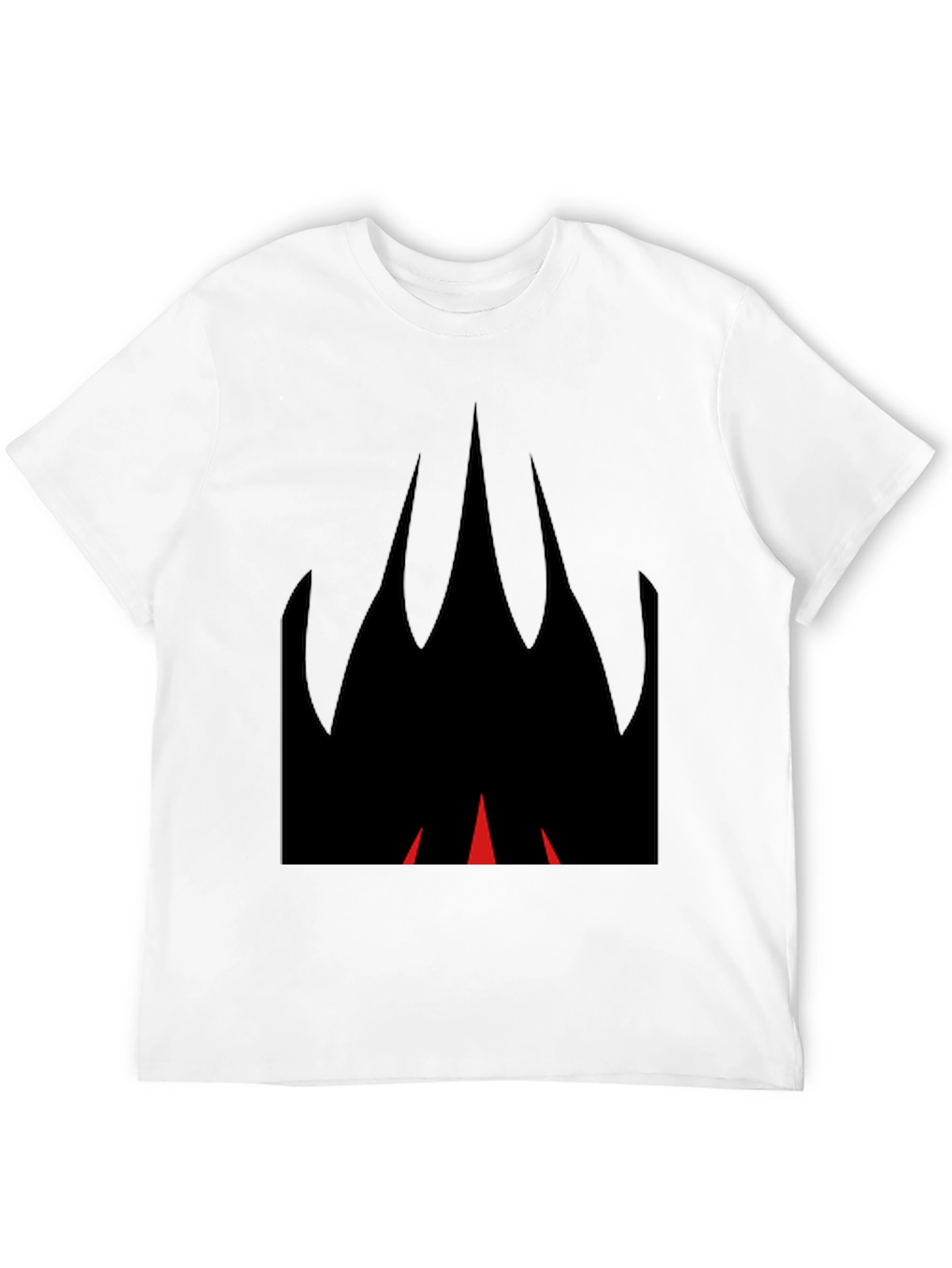 Graphic Black T-Shirt with Flame Design