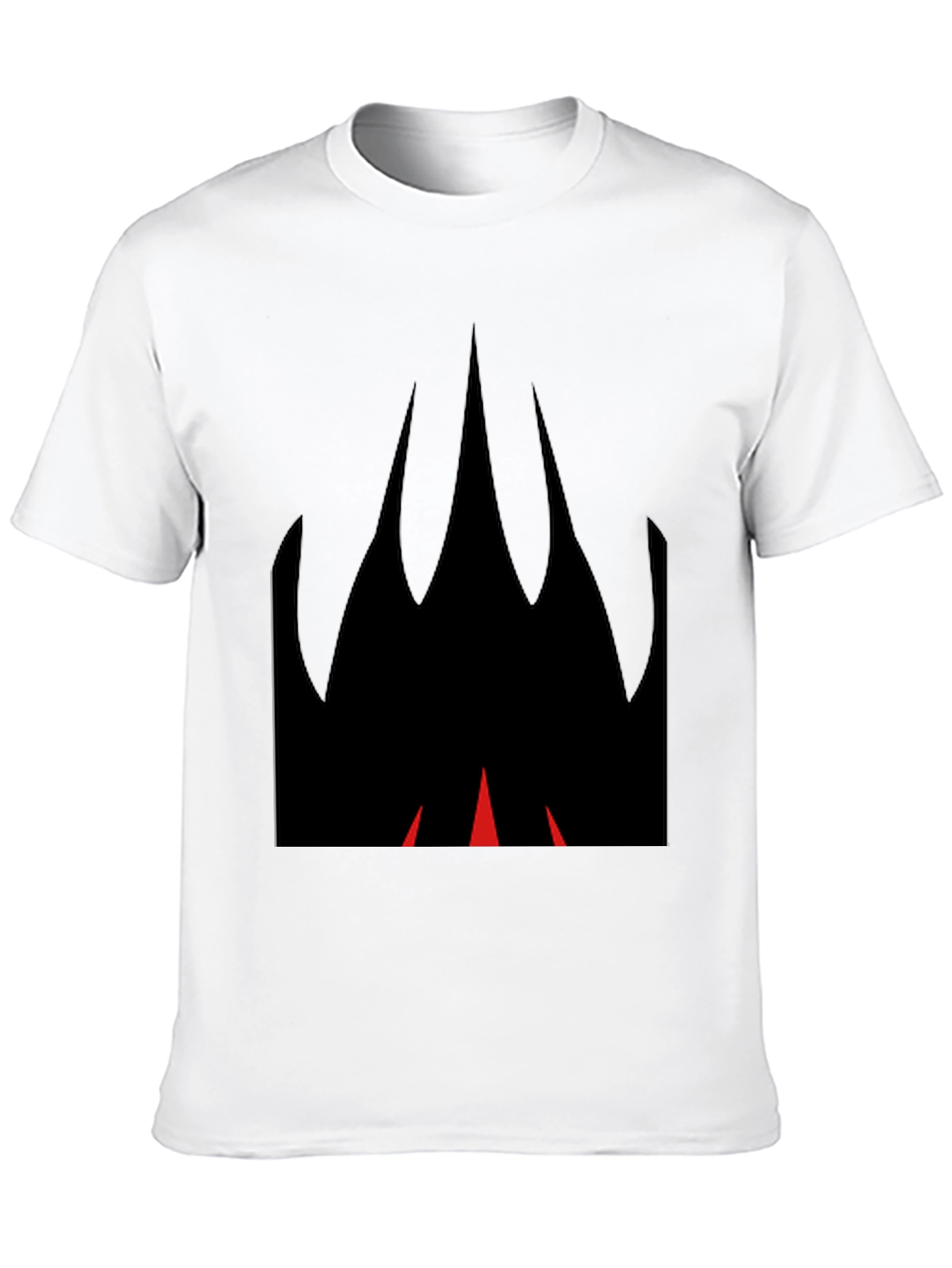 Graphic Black T-Shirt with Flame Design