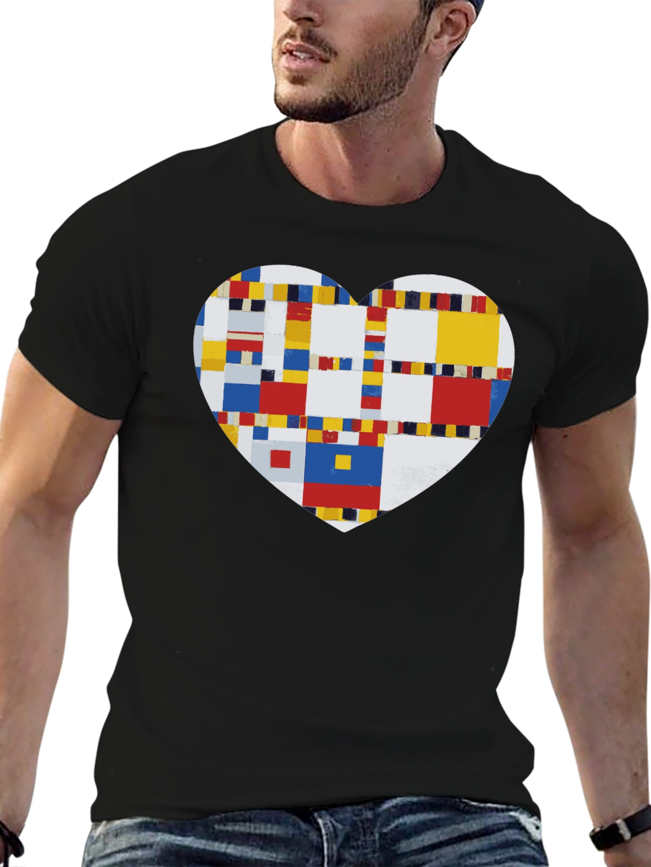 Geometric Heart Art Print T-Shirt