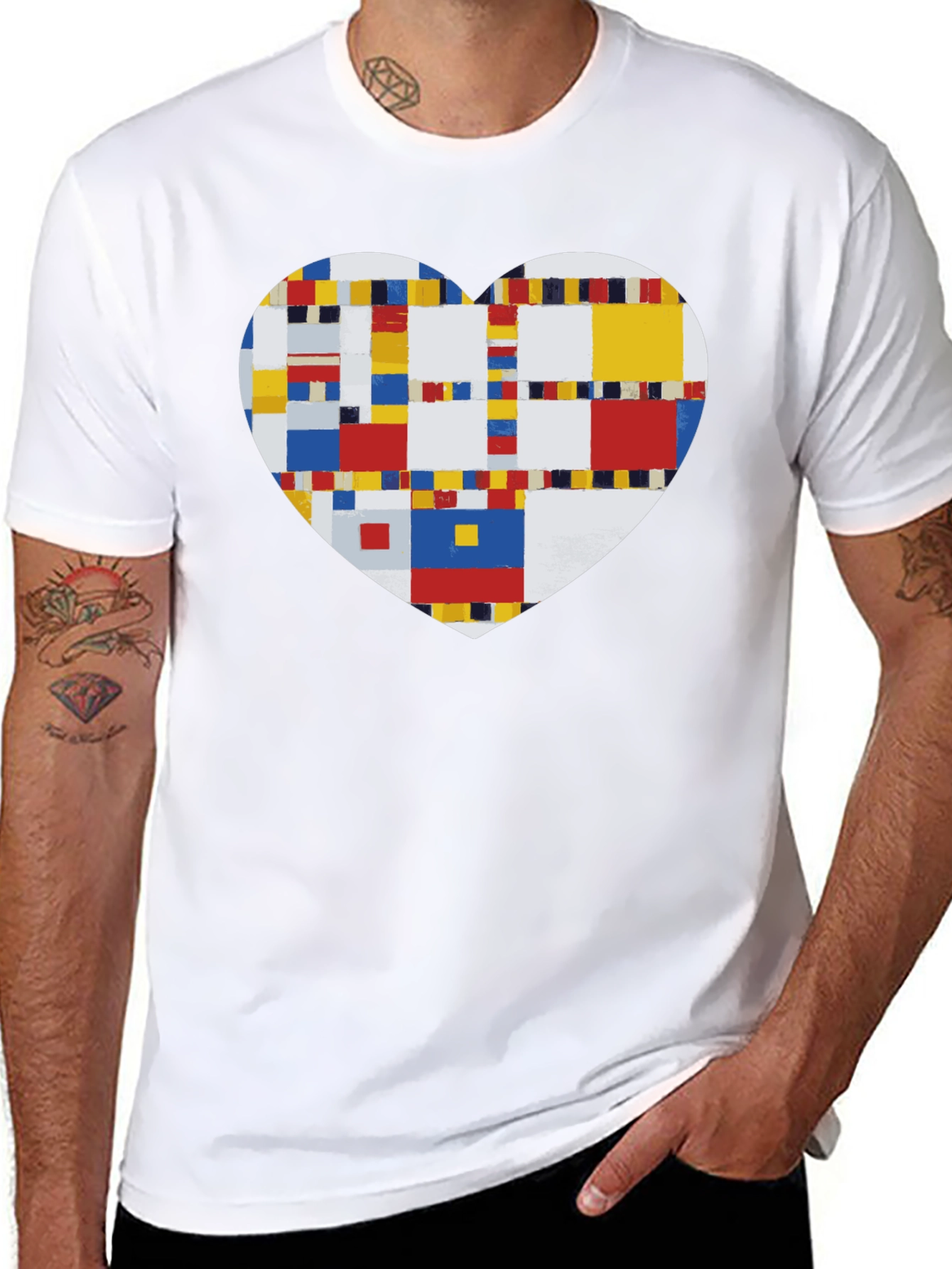 Geometric Heart Art Print T-Shirt